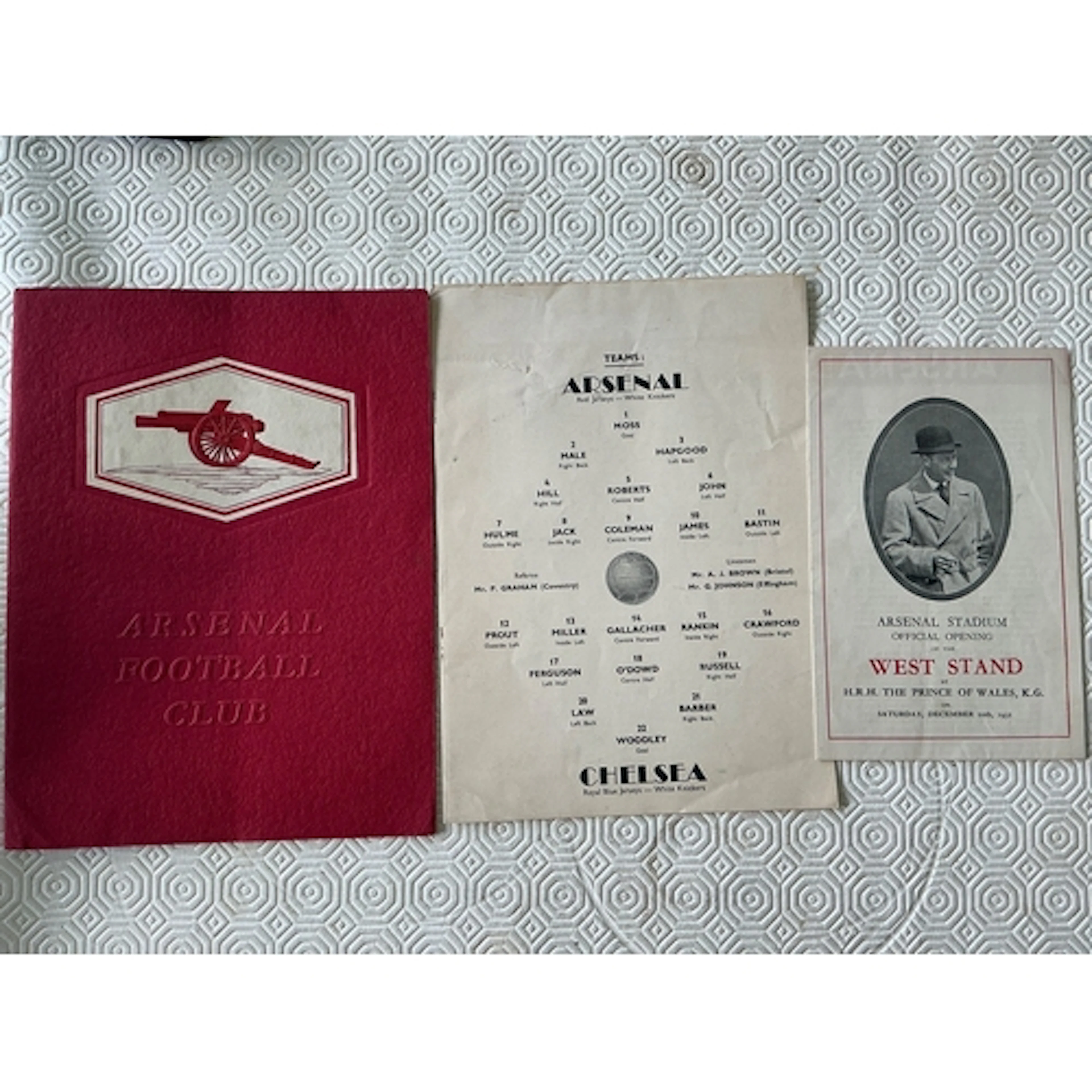 1932 Arsenal West Stand Highbury Opening Football Memorabili...