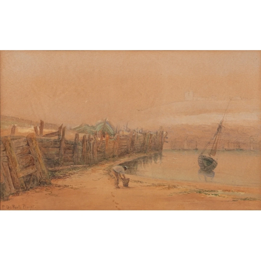 F. Da Ponte Player (19th Century, British) - Lone figure wit...