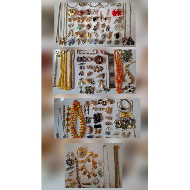 A quantity of costume jewellery to include Victorian brooche...