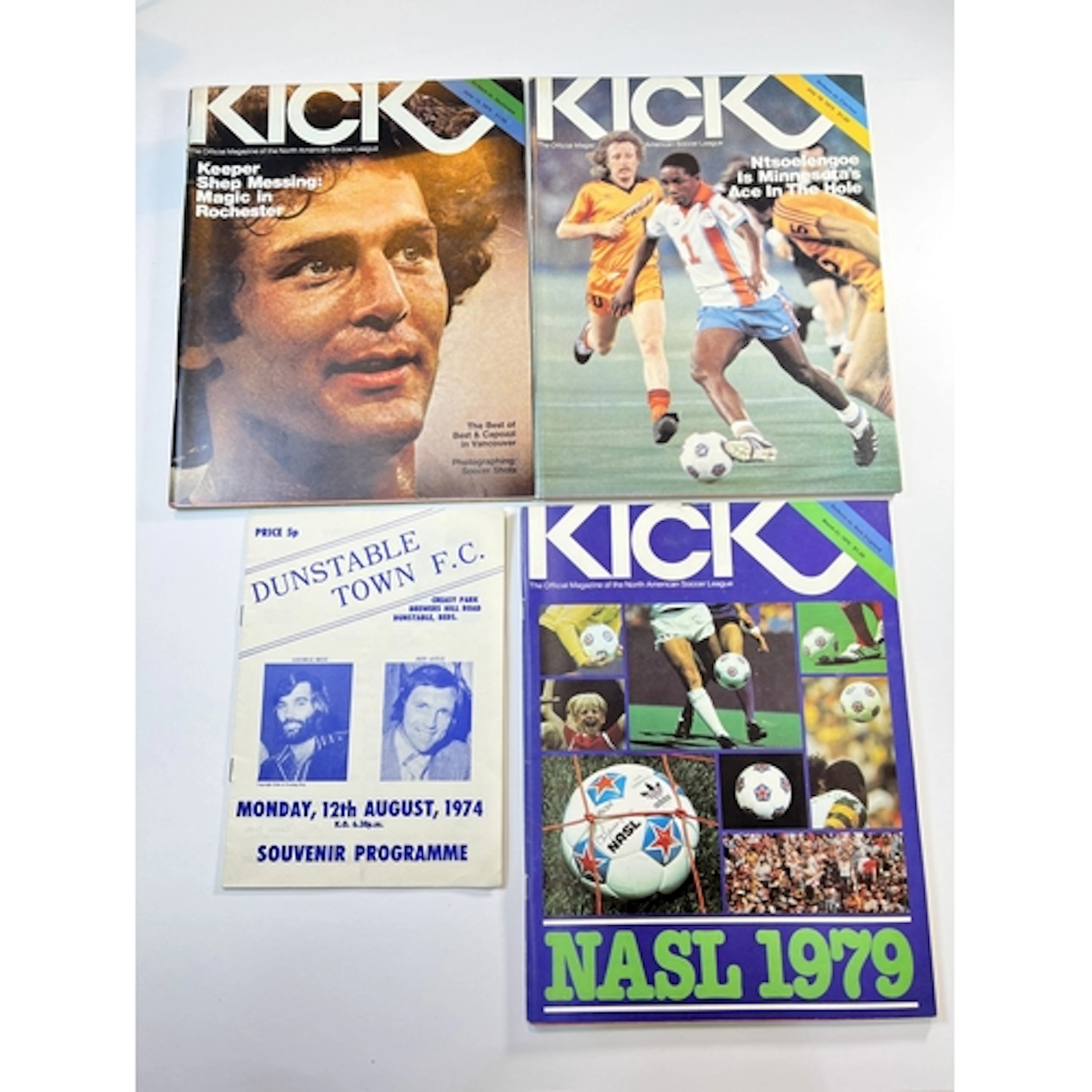 Football programmes with George Best, 1979 Fort Lauderdale S...