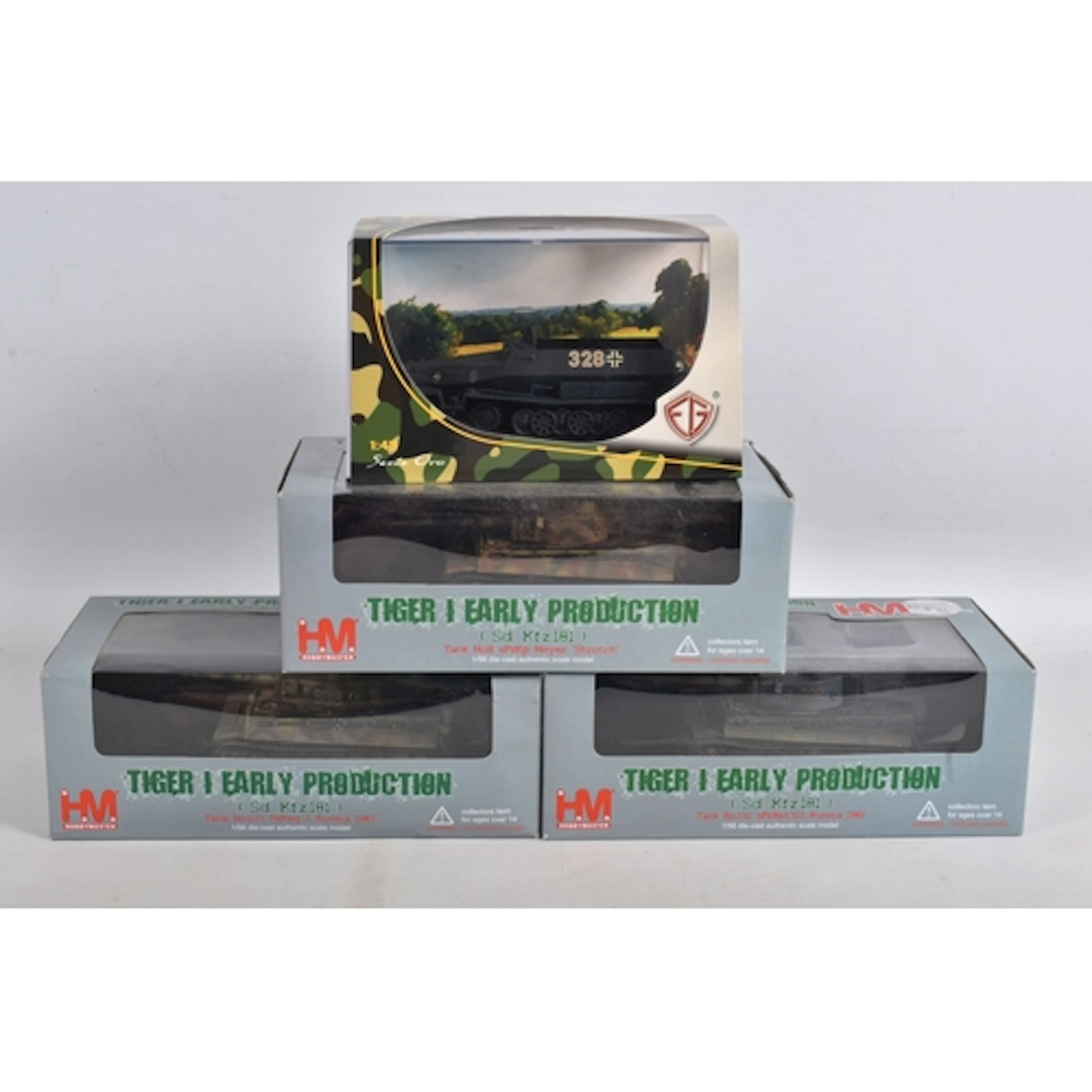 THREE BOXED 1:56 HOBBY MASTER GROUND POWER SERIES TIGER I EA...