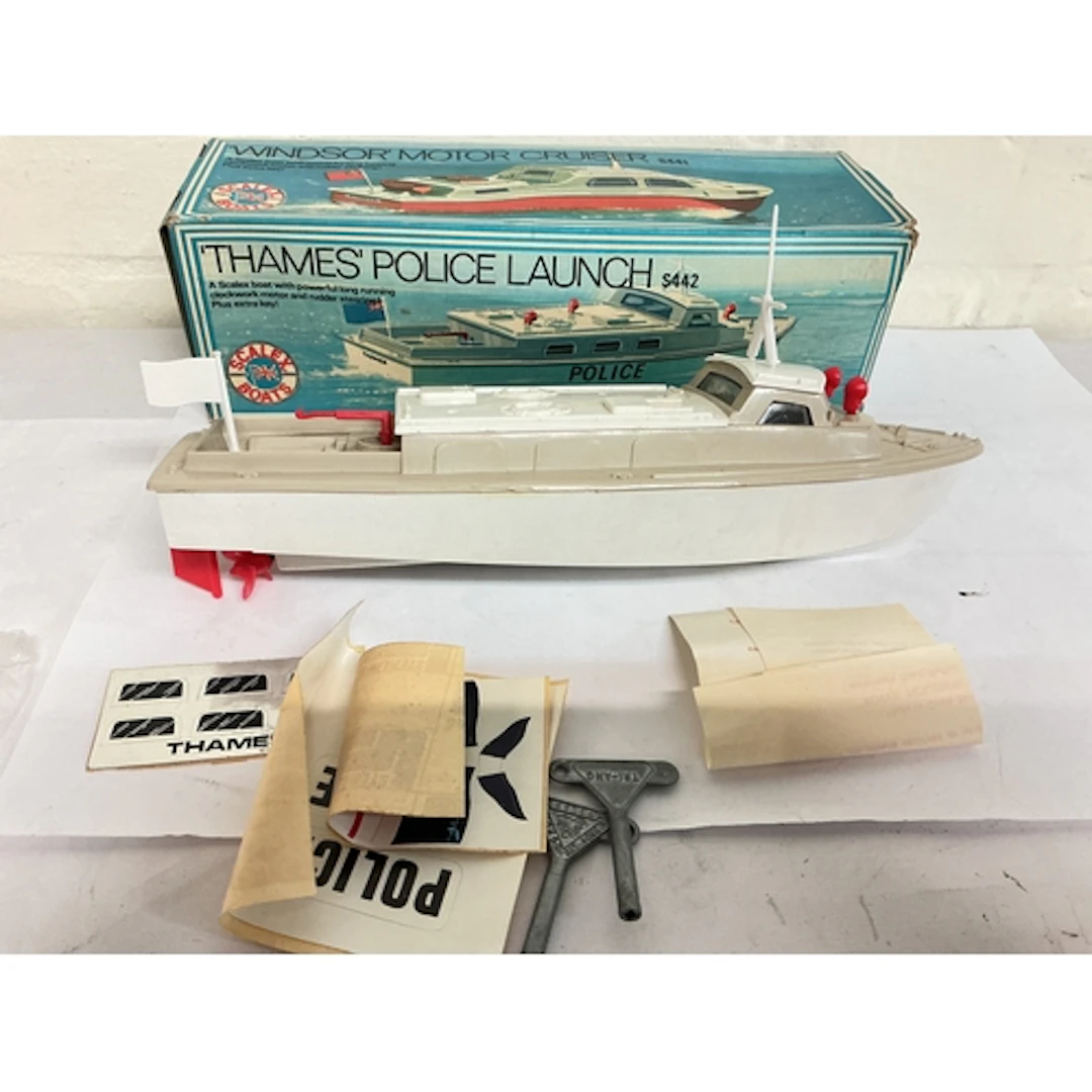 A Boxed Tri-Ang Scalex Boats Thames Police Launch #S442. Wit...