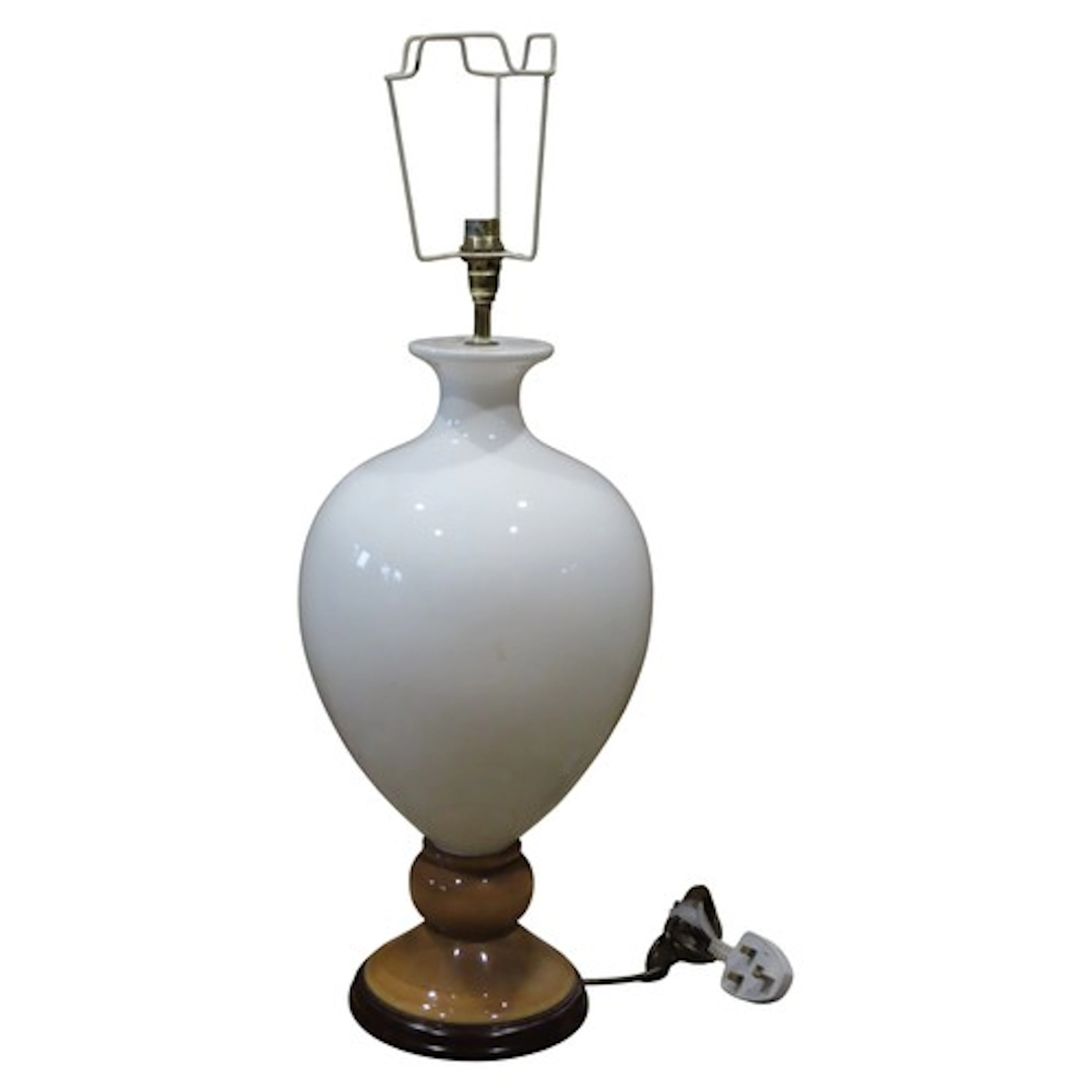 A large contemporary table lamp the globular vase shaped cer...