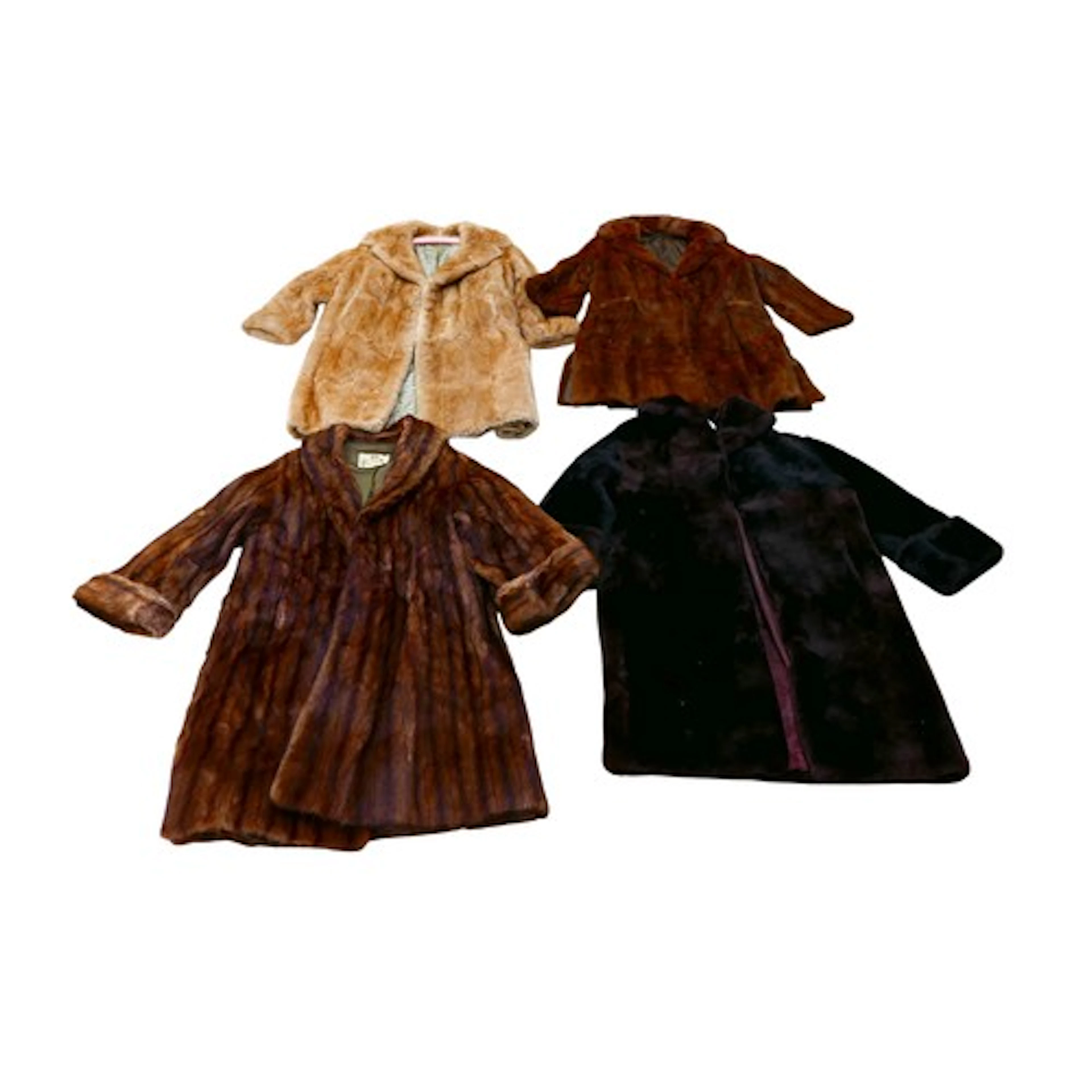 Four vintage fur coats, including one by Eric's of Southampt...