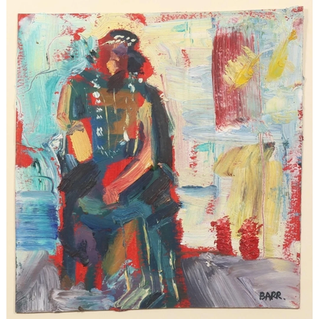 SHONA BARR (Scottish b1965), Mauric, oil painting on card, s...