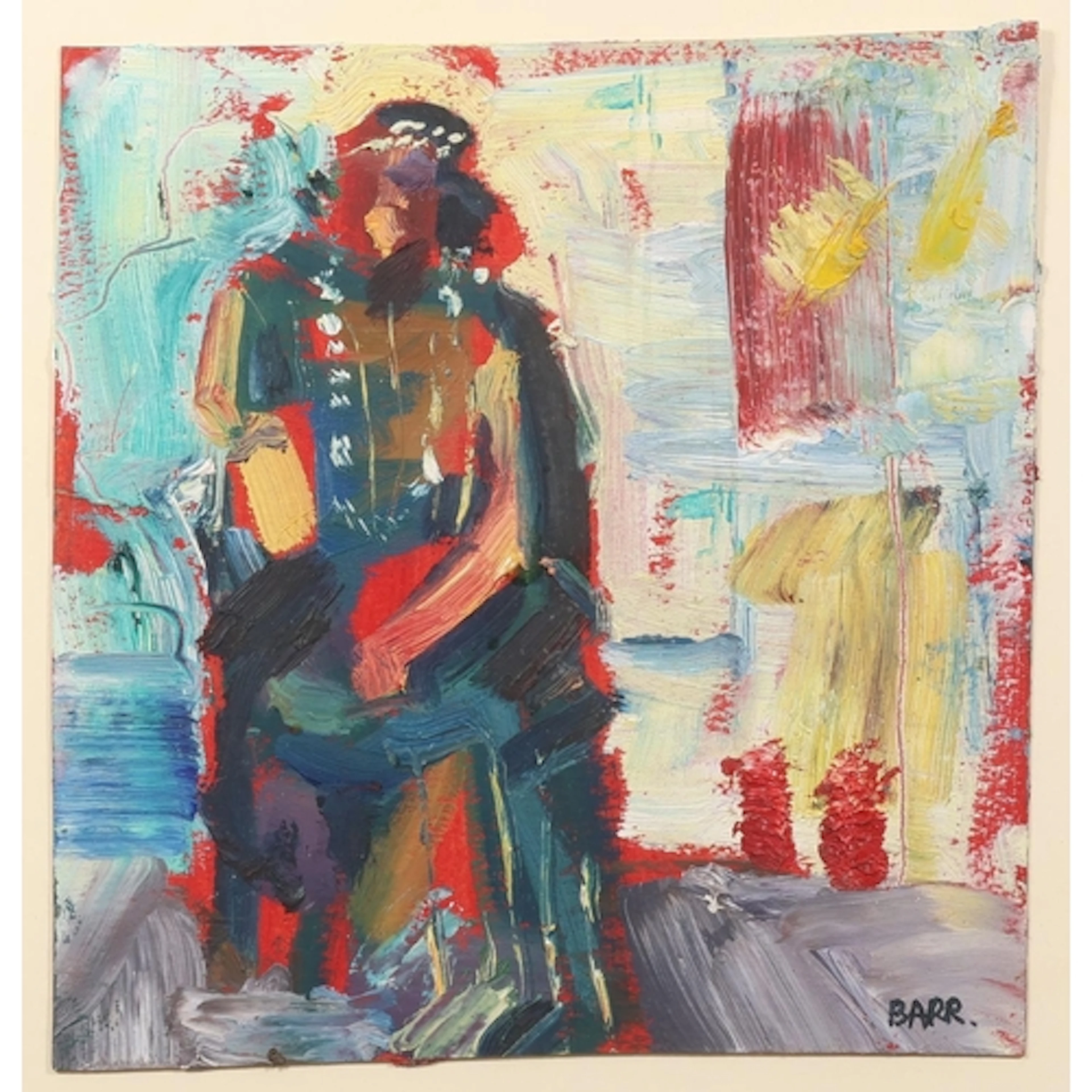 SHONA BARR (Scottish b1965), Mauric, oil painting on card, s...