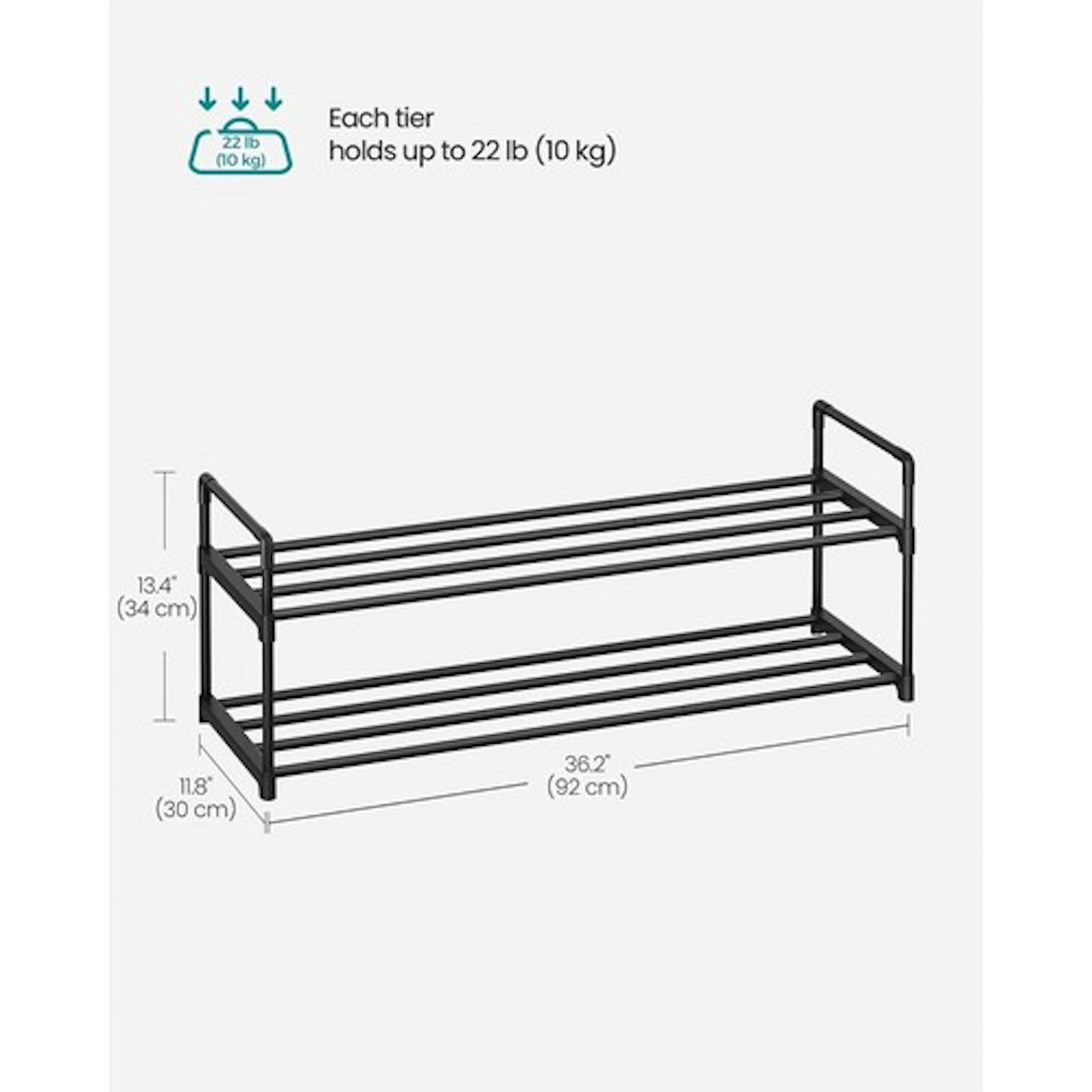 SONGMICS 2-TIER SHOE RACK 30 x 92 x 34cm, 1 box, SKU number:...