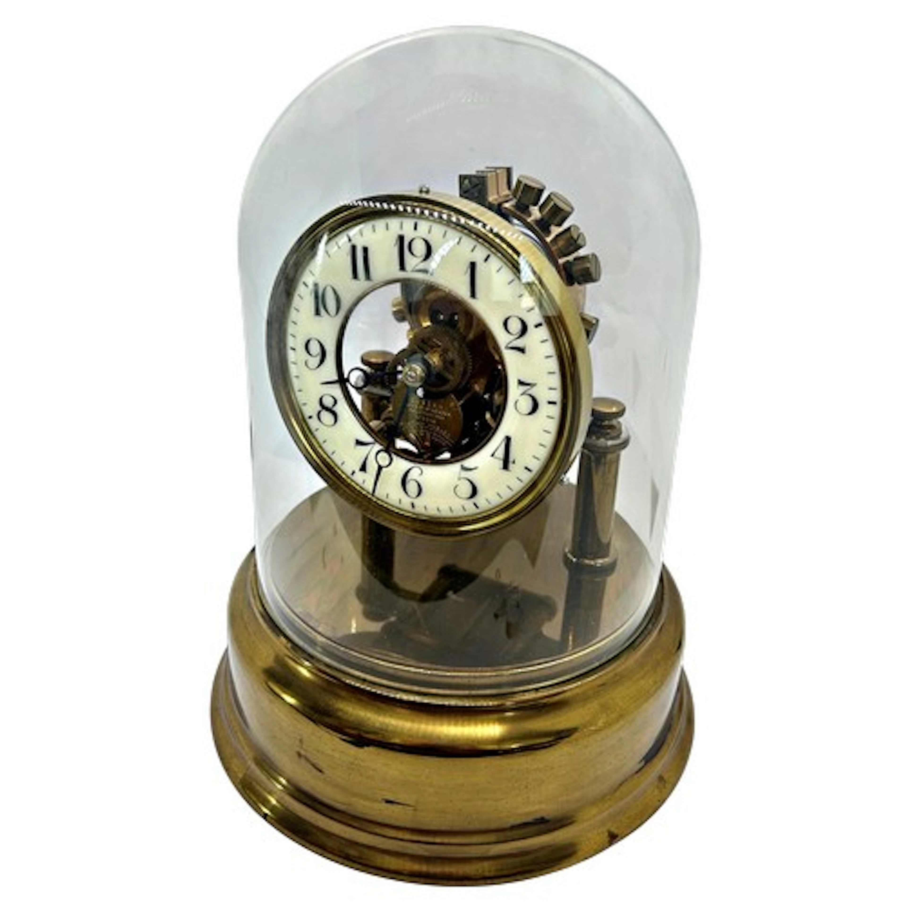 A Eureka electronic anniversary type clock with ceramic chap...