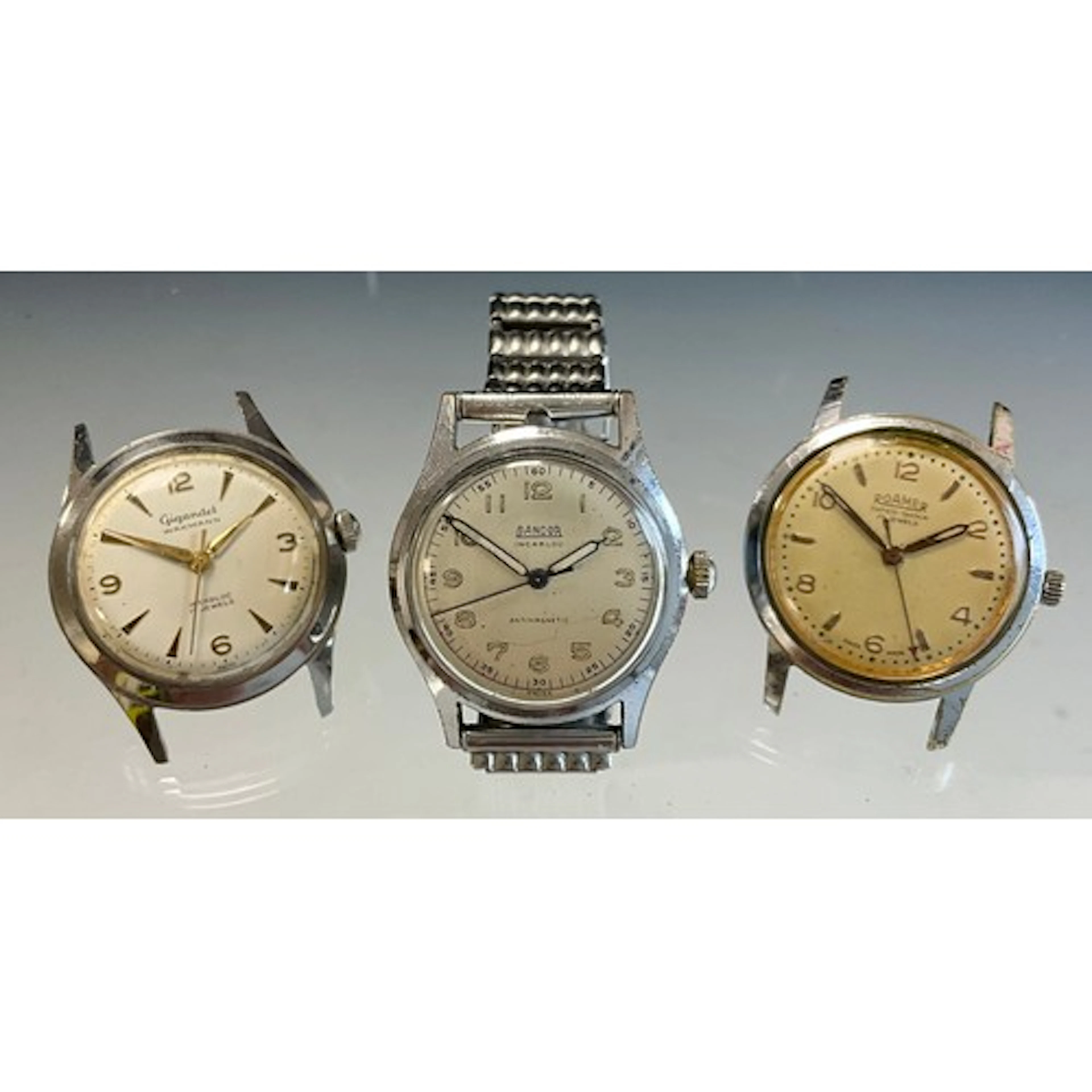 Watches - Roamer Super-Shock 17 jewel watch head, two tone s...