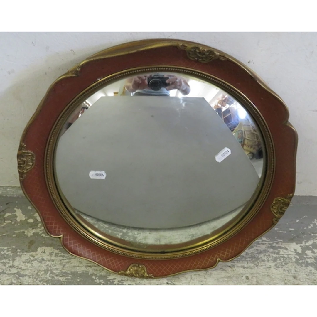 Vintage Circular Wall Hanging Mirror by Atsonea approx 44.5...