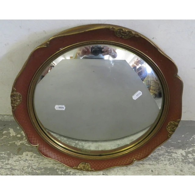 Vintage Circular Wall Hanging Mirror by Atsonea approx 44.5...
