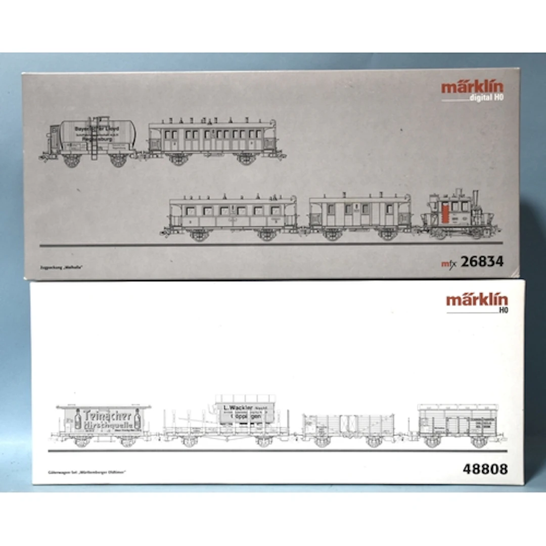 Märklin, two boxed train sets: 26834 and 48808 (box bas...