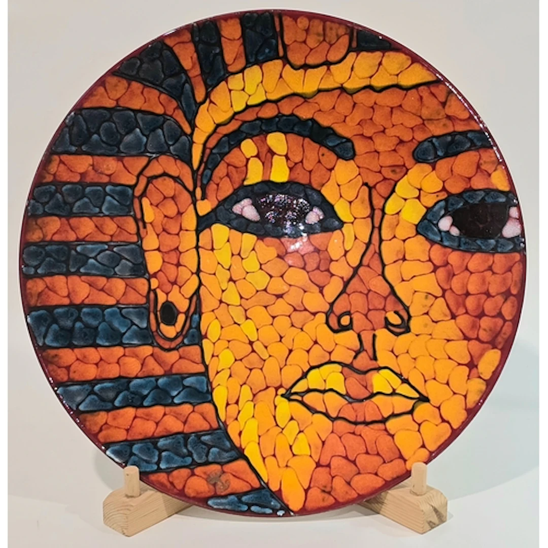 Poole Pottery large limited edition Tutankhamun charger deco...