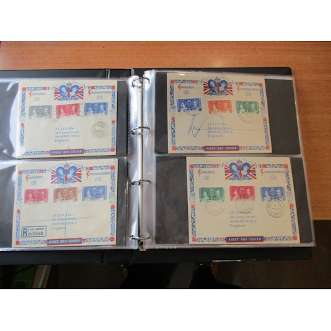 1937 Coronation FDCs mainly on J. Lea. illustrated covers wi...