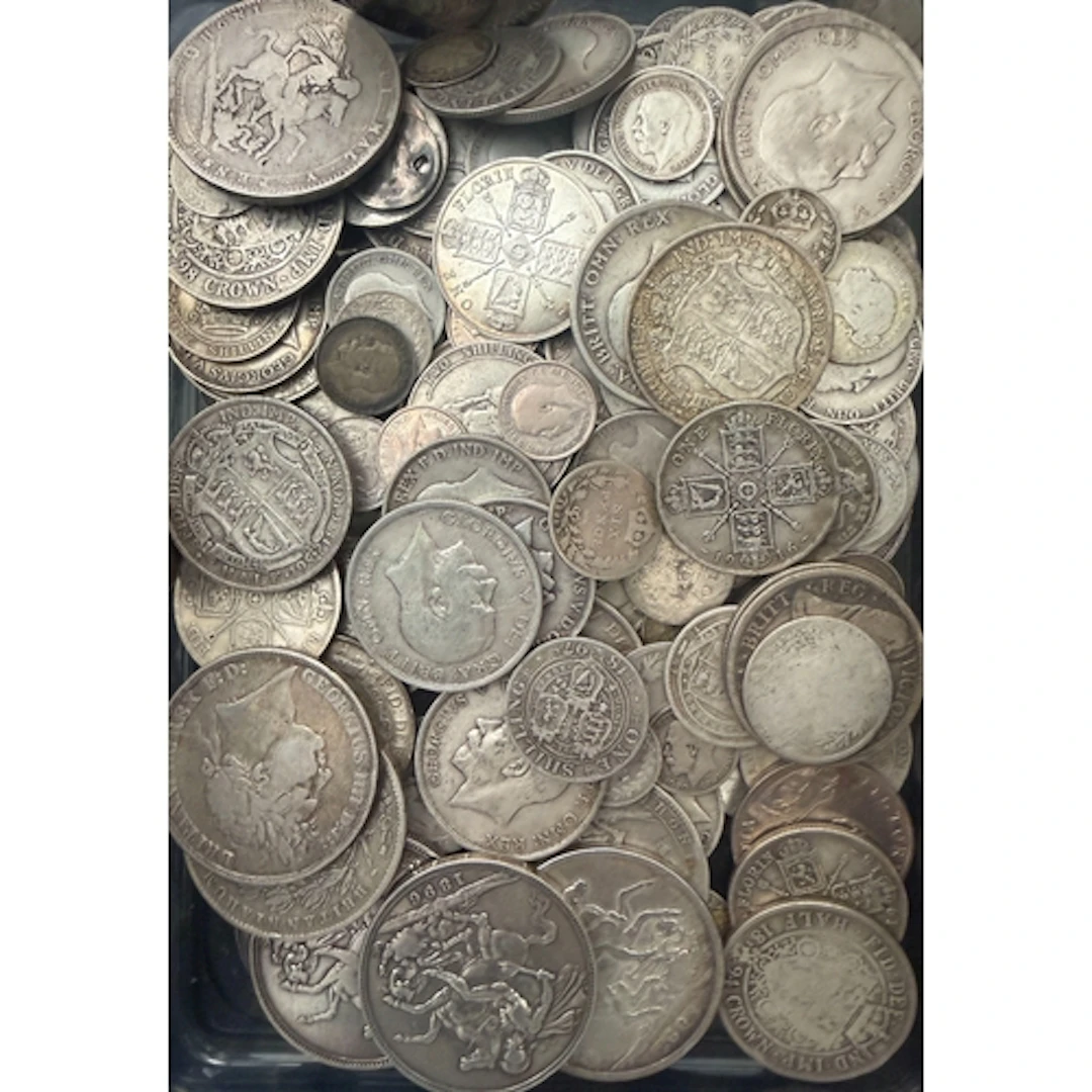 A collection of circulated UK pre-1920 silver coins, denomin...
