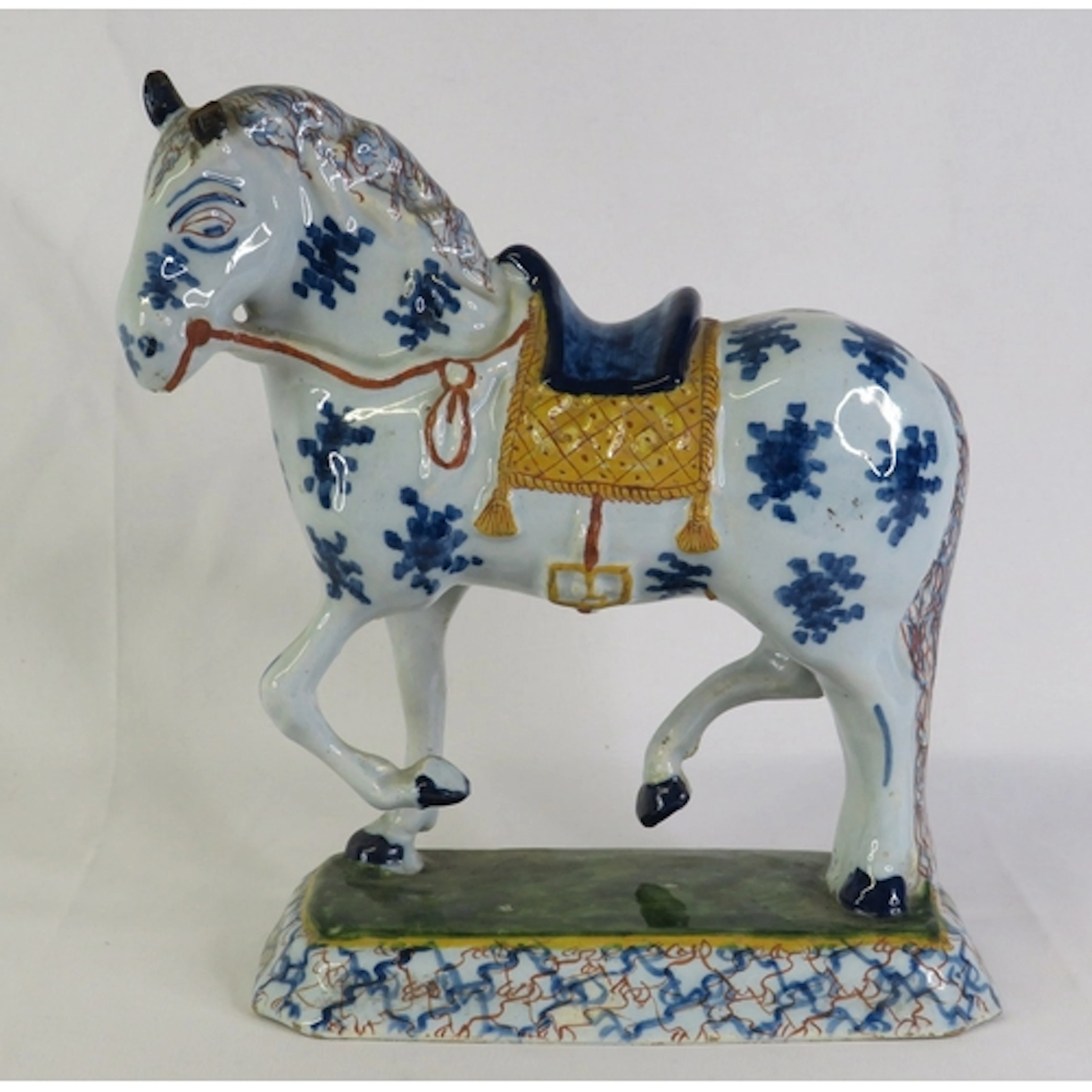 Dutch Delft Figure of a Standing Horse circa C18th approx. 2...