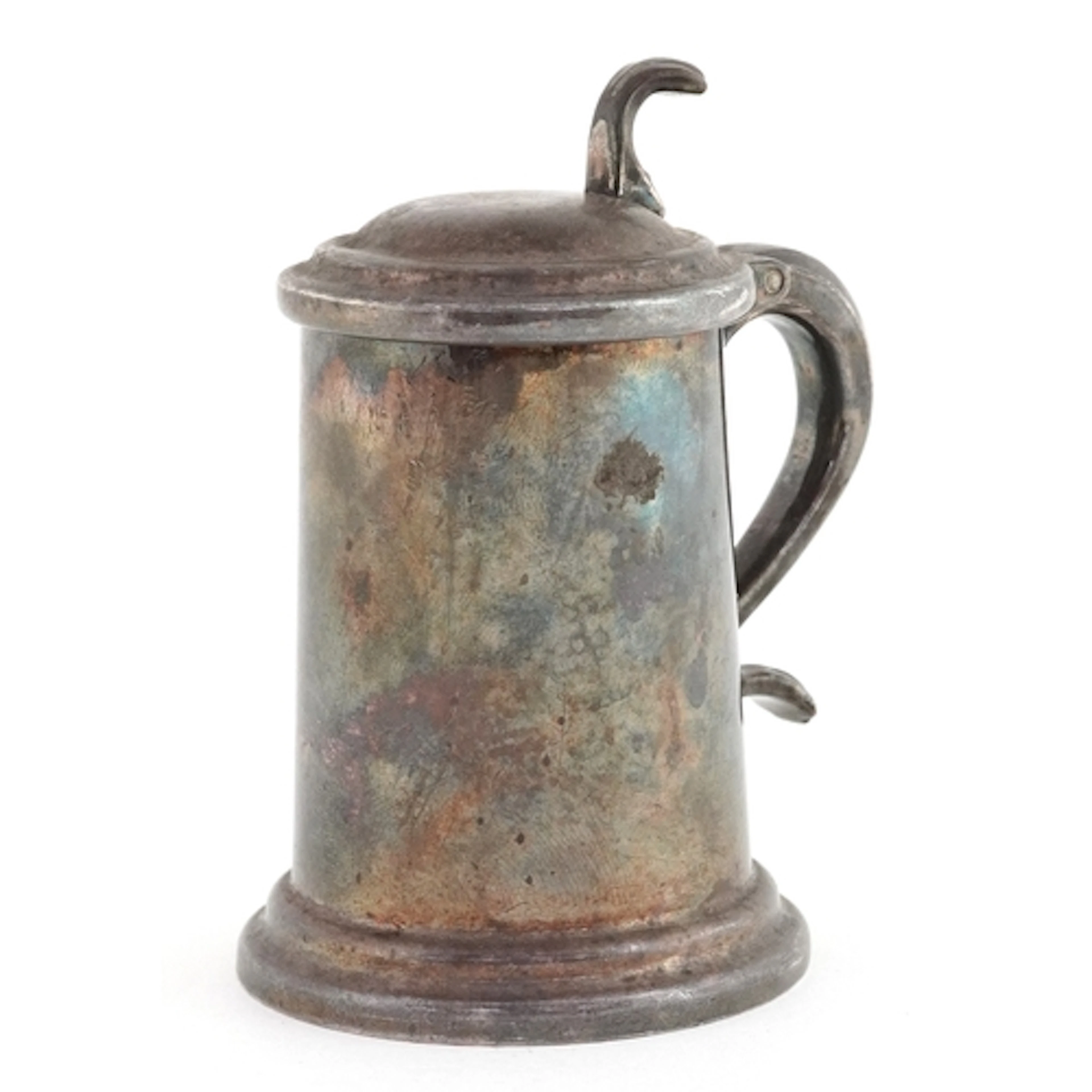 Dunhill silver plated table lighter in the form of a beer st...