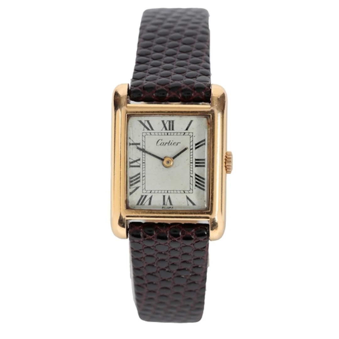 A lady's late 20th century 18k gold electroplated Cartier ma...