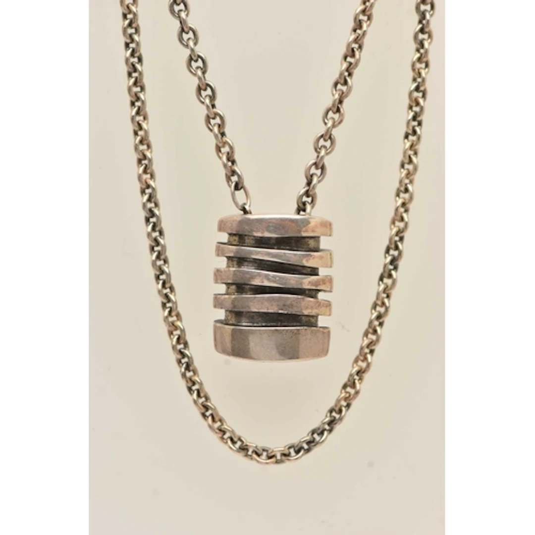 A 'GEORG JENSEN' 'STRATA' SILVER PENDANT NECKLACE, design nu...