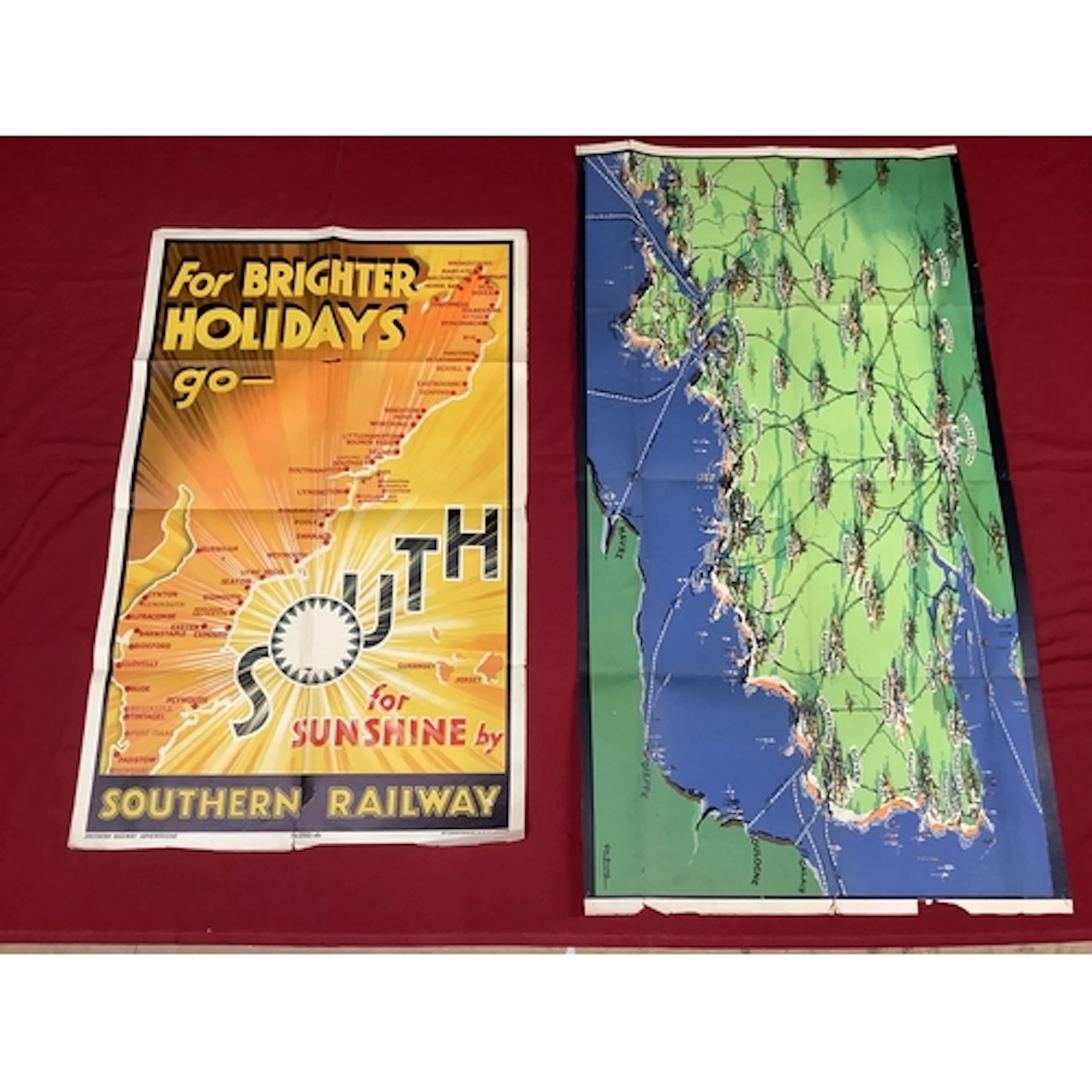 Railwayana - A Circa 1930's Southern Railway Advertising Pos...