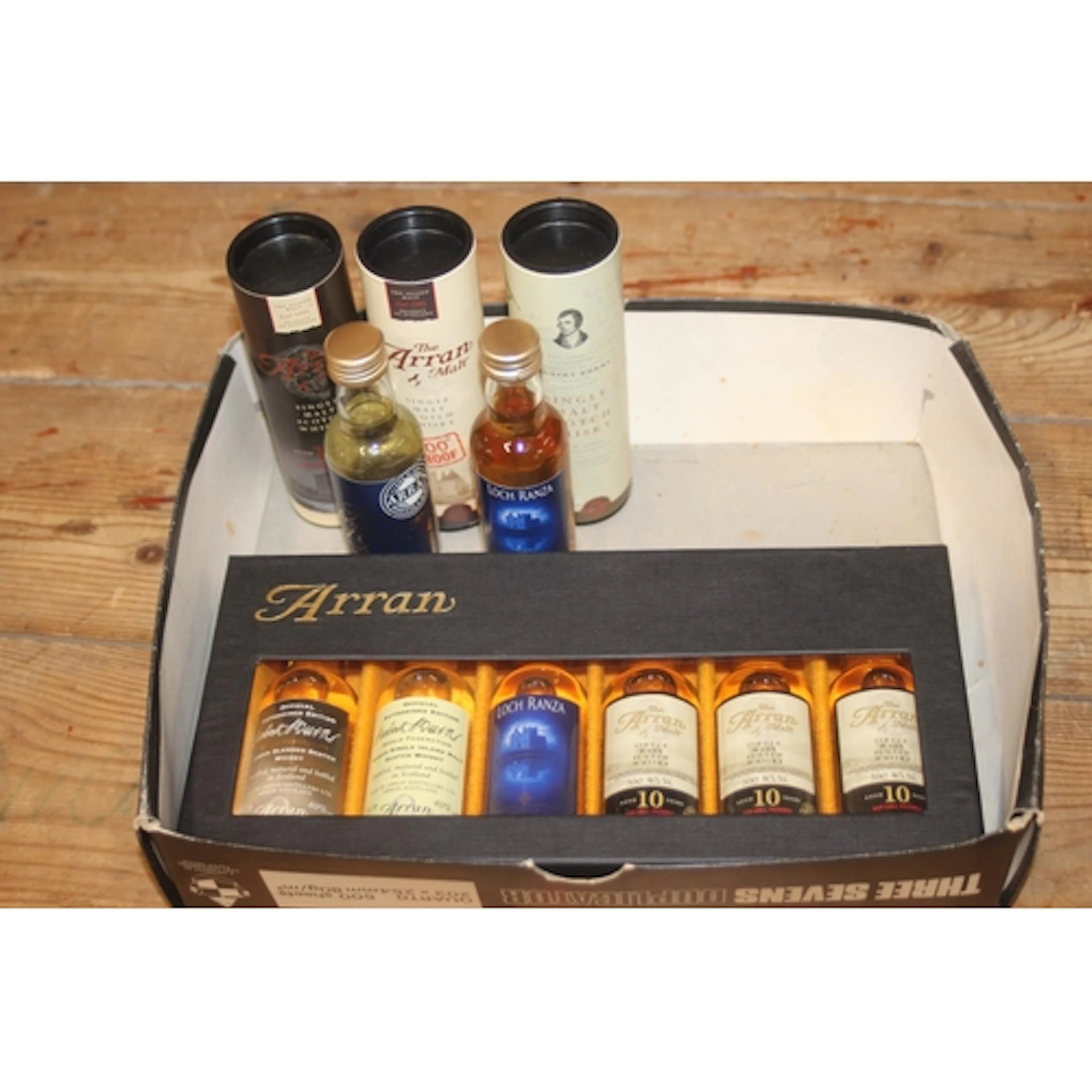 Eleven ARRAN Scotch whisky and new spirit miniatures to incl...