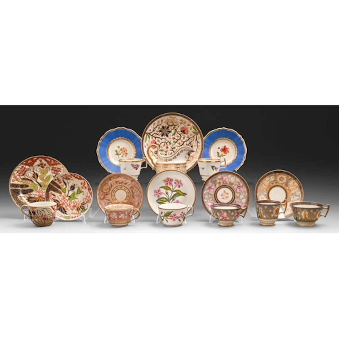A group of English porcelain teaware, c1800-1825, to include...