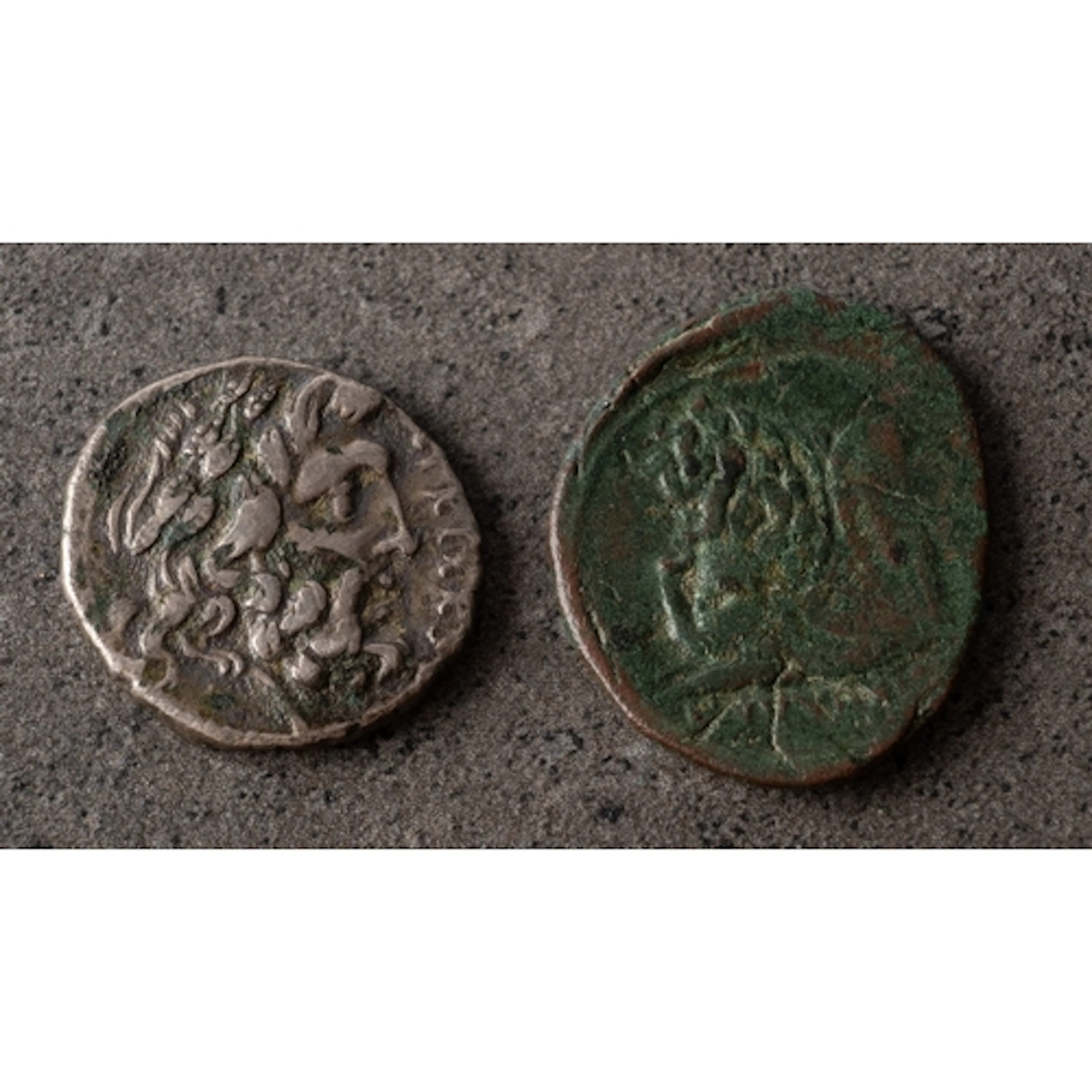 An Ancient Greece Arcadian Leceque coin. Together with a bro...