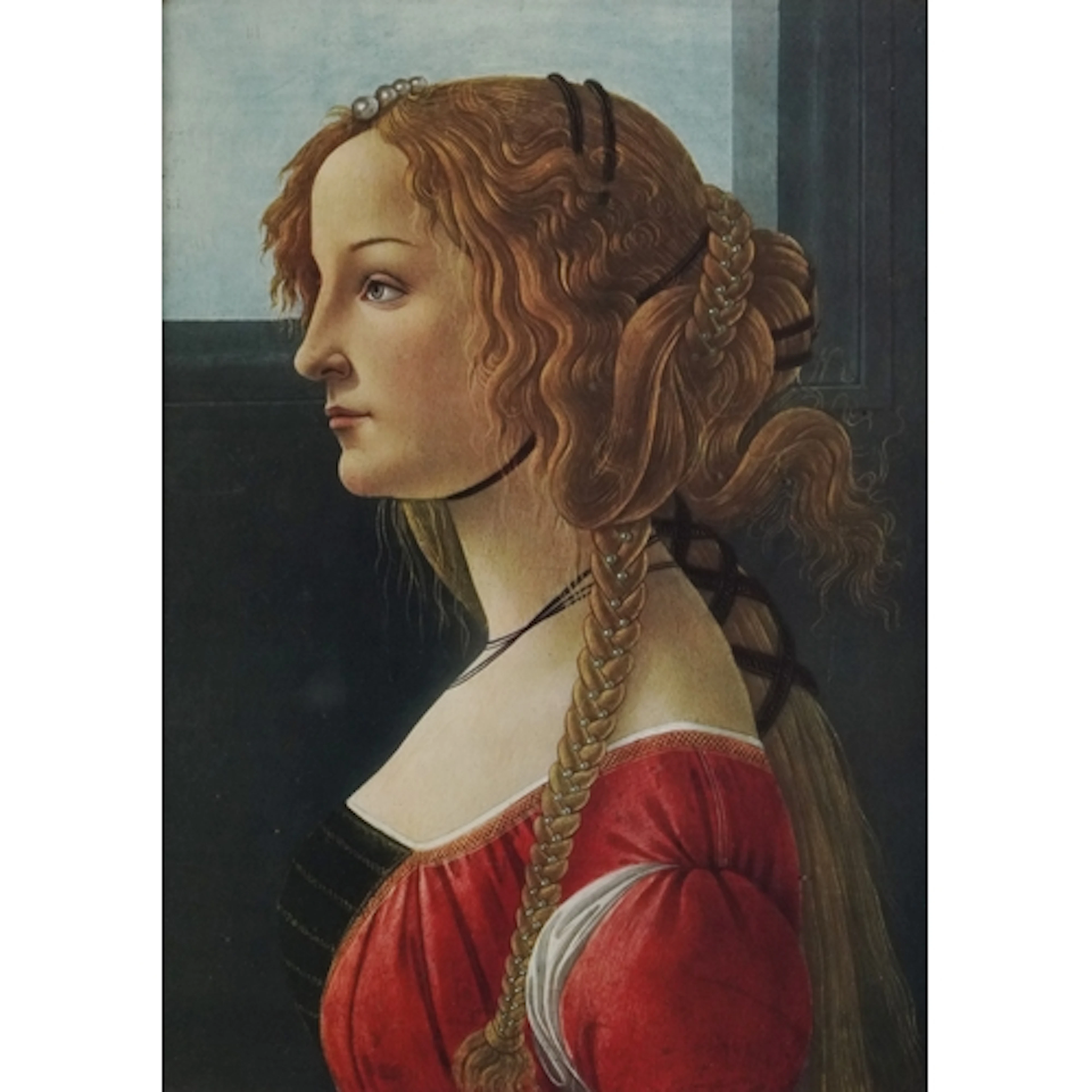 Sandro Botticelli - Portrait of a girl, an early 20th centur...