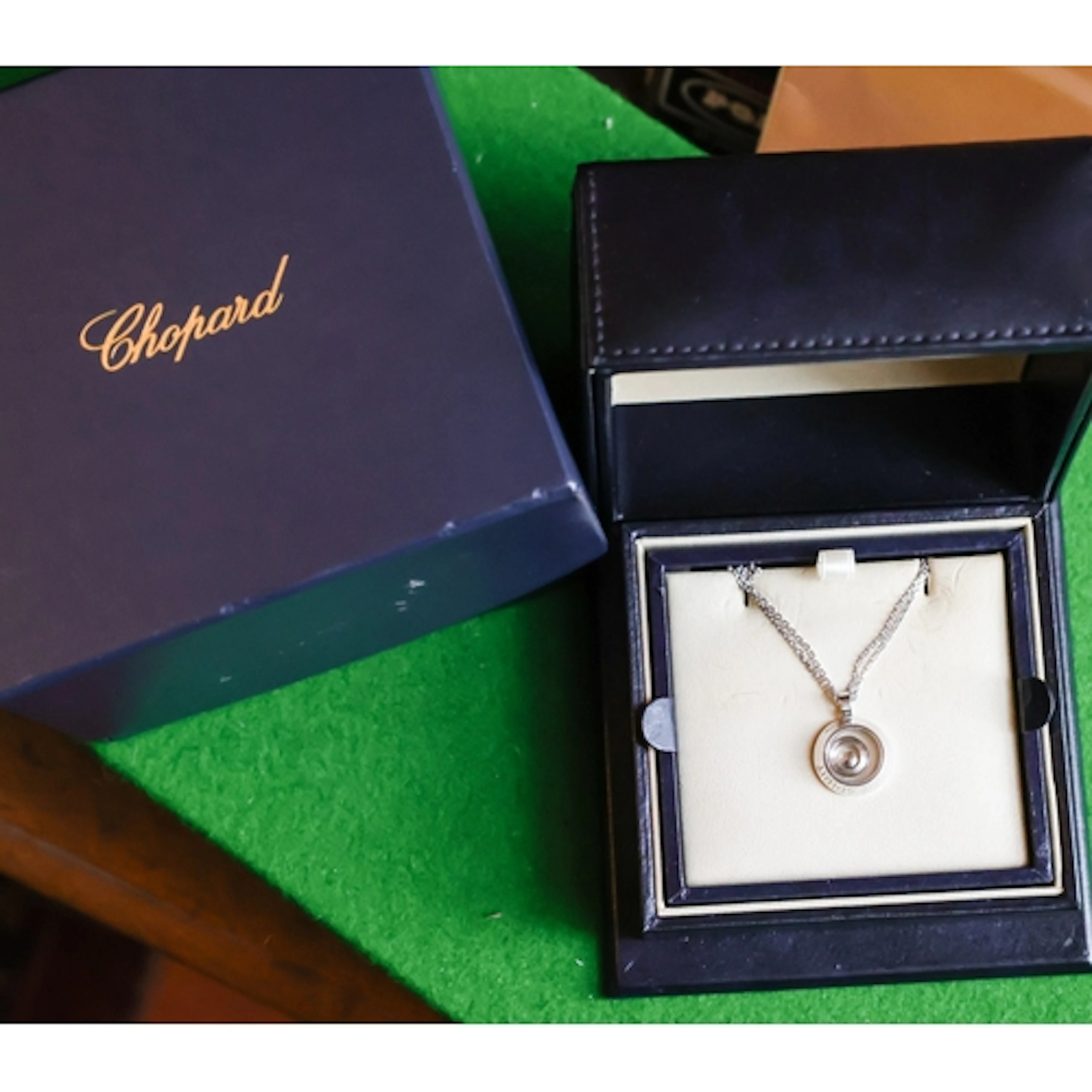 Chopard Eighteen Carat Yellow Gold Diamond Set Pendant Neckl...