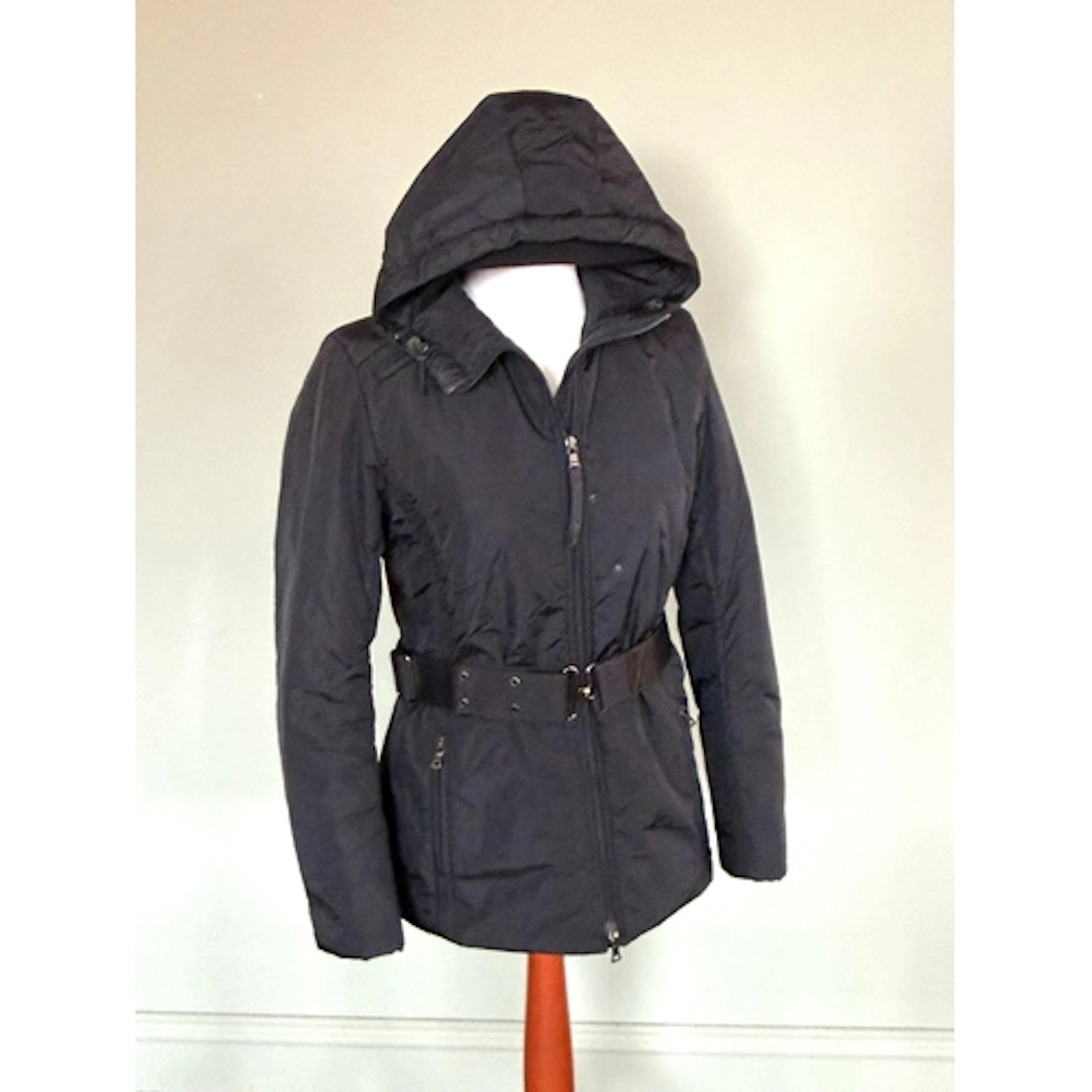 A Prada Art. 280719 hooded nylon jacket, in black, with asso...