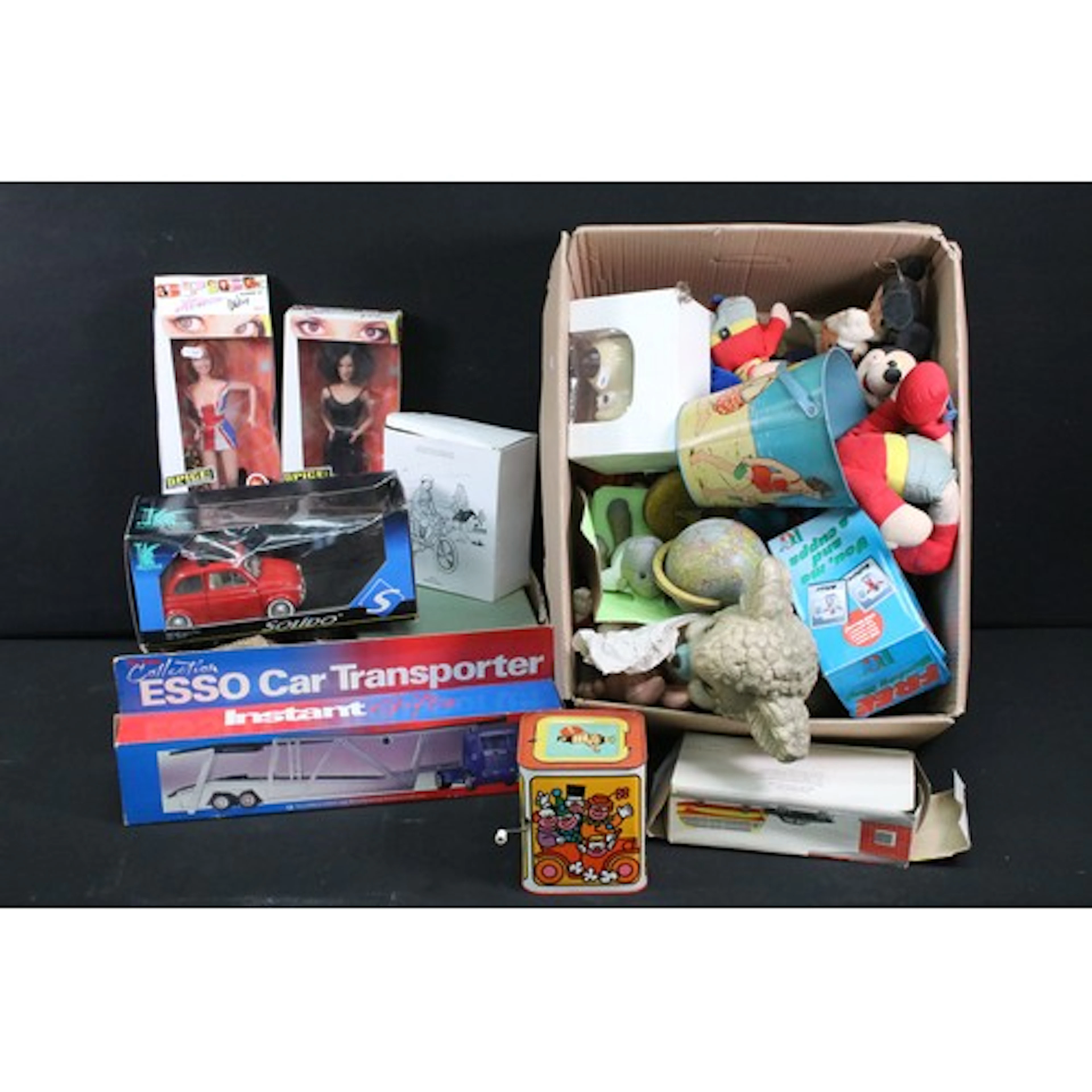 Collection of mixed toys and games to include military dieca...