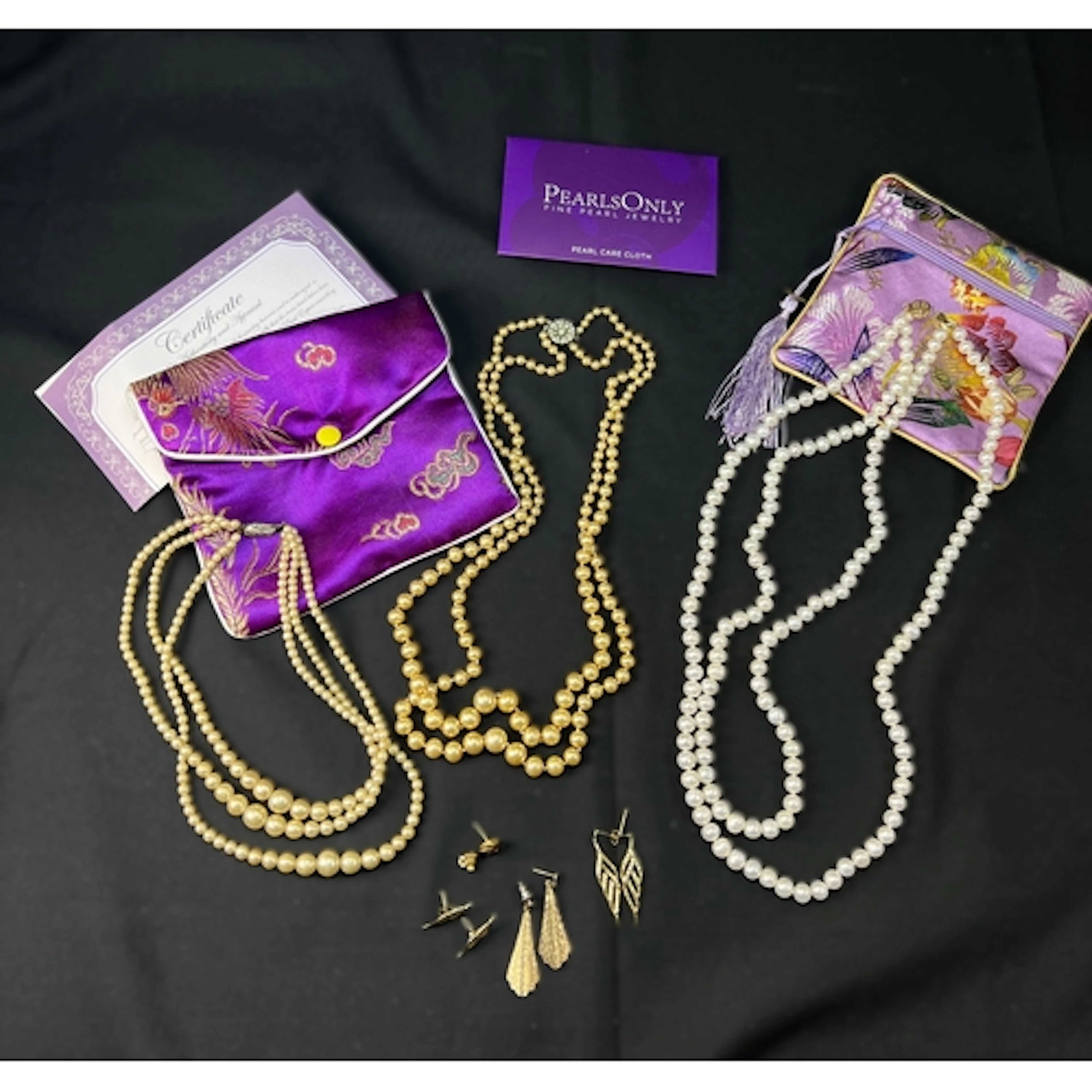 A Matinee double knotted freshwater pearl double strand neck...