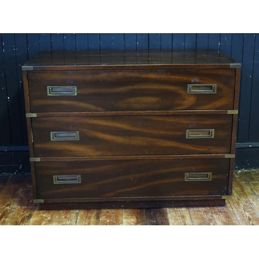 Gibbard Craftsmen, a mahogany and brass bound campaign style...