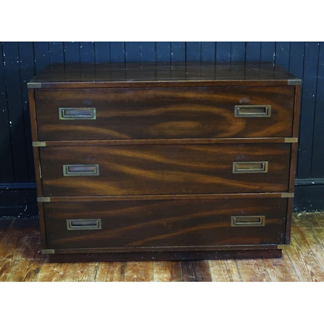 Gibbard Craftsmen, a mahogany and brass bound campaign style...