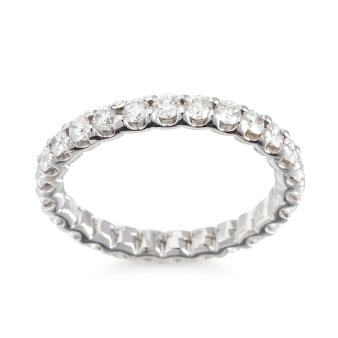 A DIAMOND FULL BANDED ETERNITY RING, the round brilliant cut...