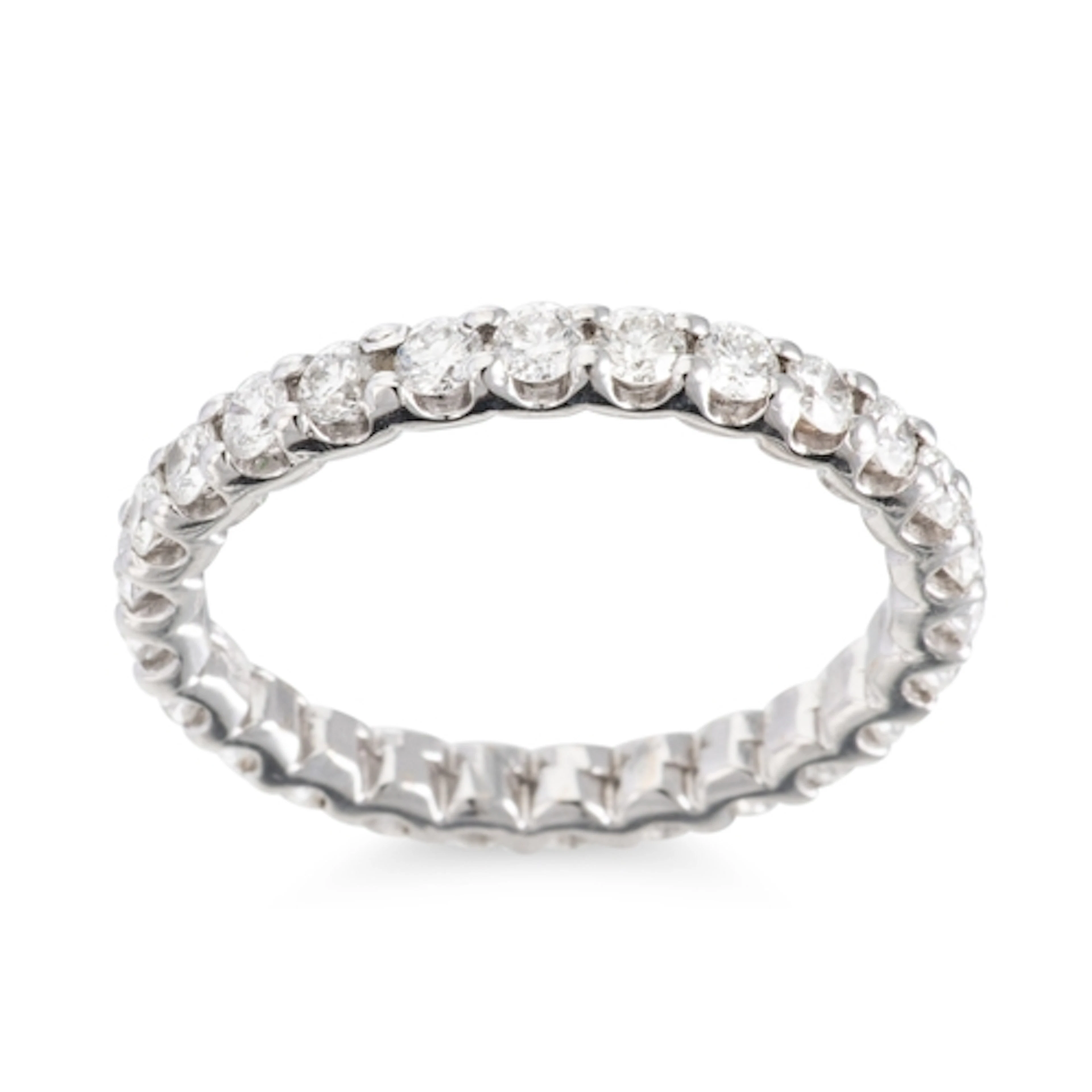 A DIAMOND FULL BANDED ETERNITY RING, the round brilliant cut...