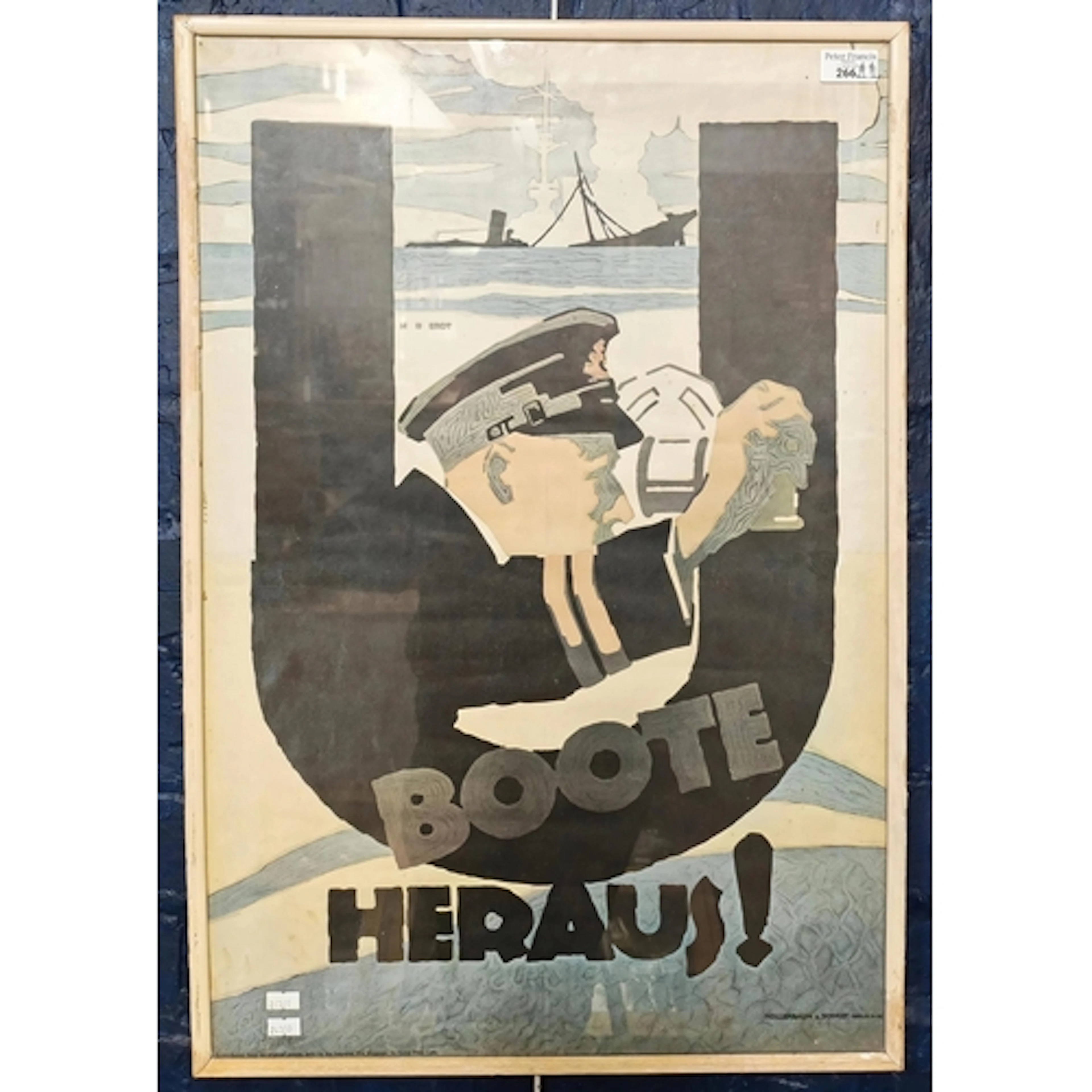 Imperial War Museum reproduction poster, German coloured U B...