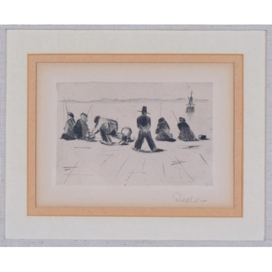 Alfred Redar (1901 - 1944), Fishermen In Cadiz, etching, 192...