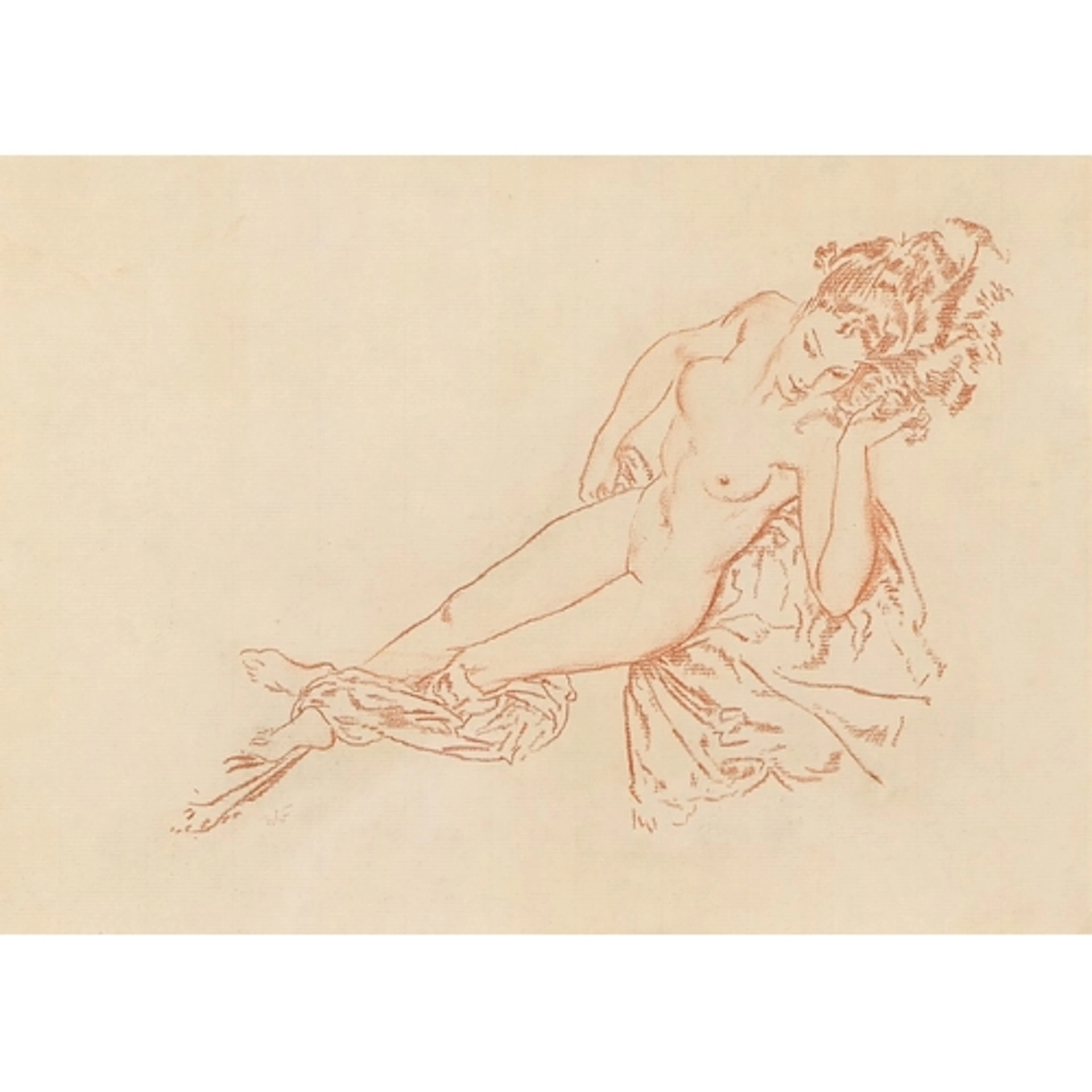 Sir William Russell Flint RA (1880-1969) – Reclining Female ...