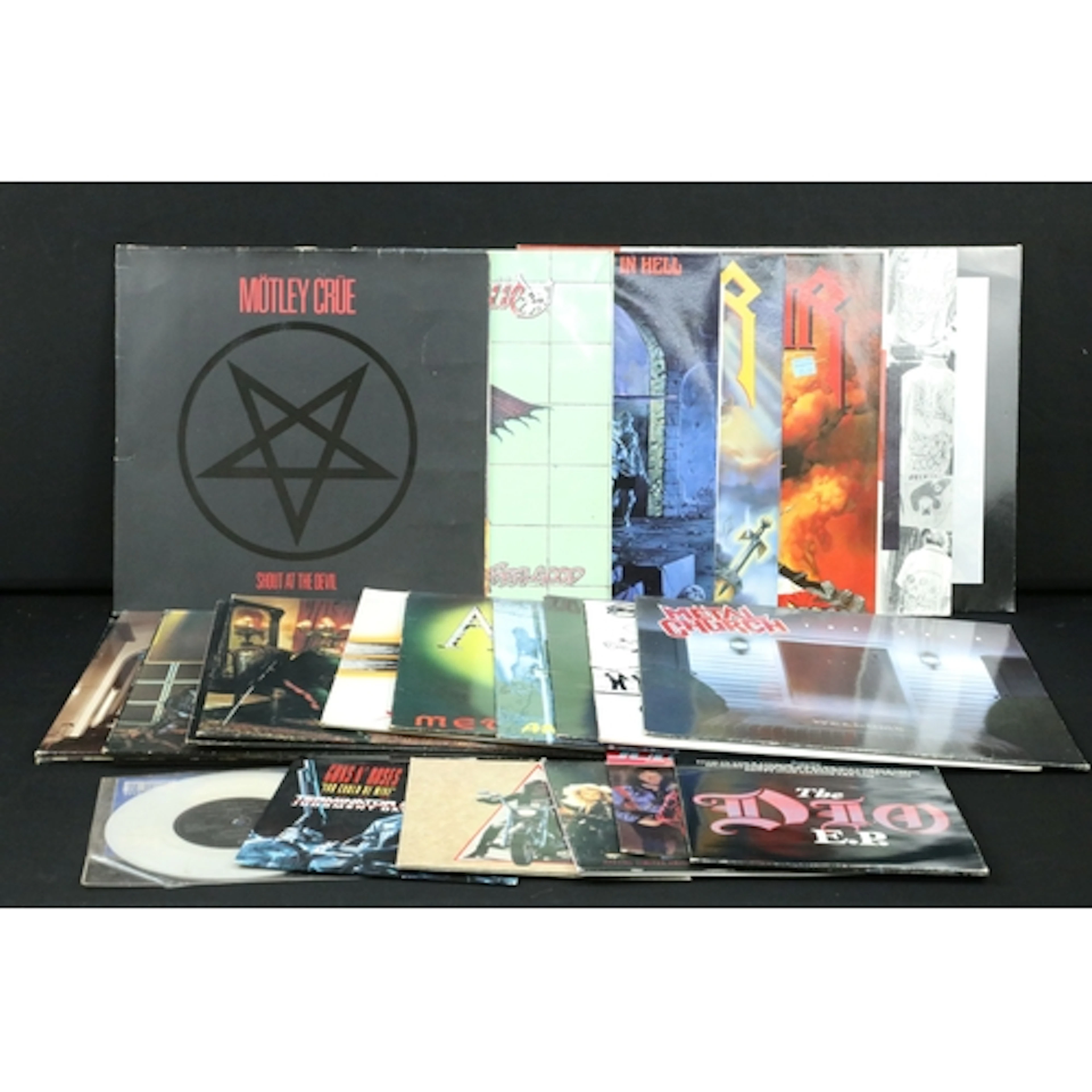 Vinyl - 19 Rock / Metal LPs and 6 7" to include Motley Crue ...