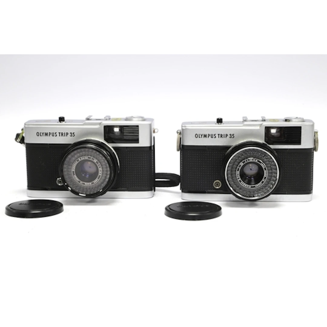 Two Olympus Trip 35 Film Cameras both with 40mm f/2.8 lenses...