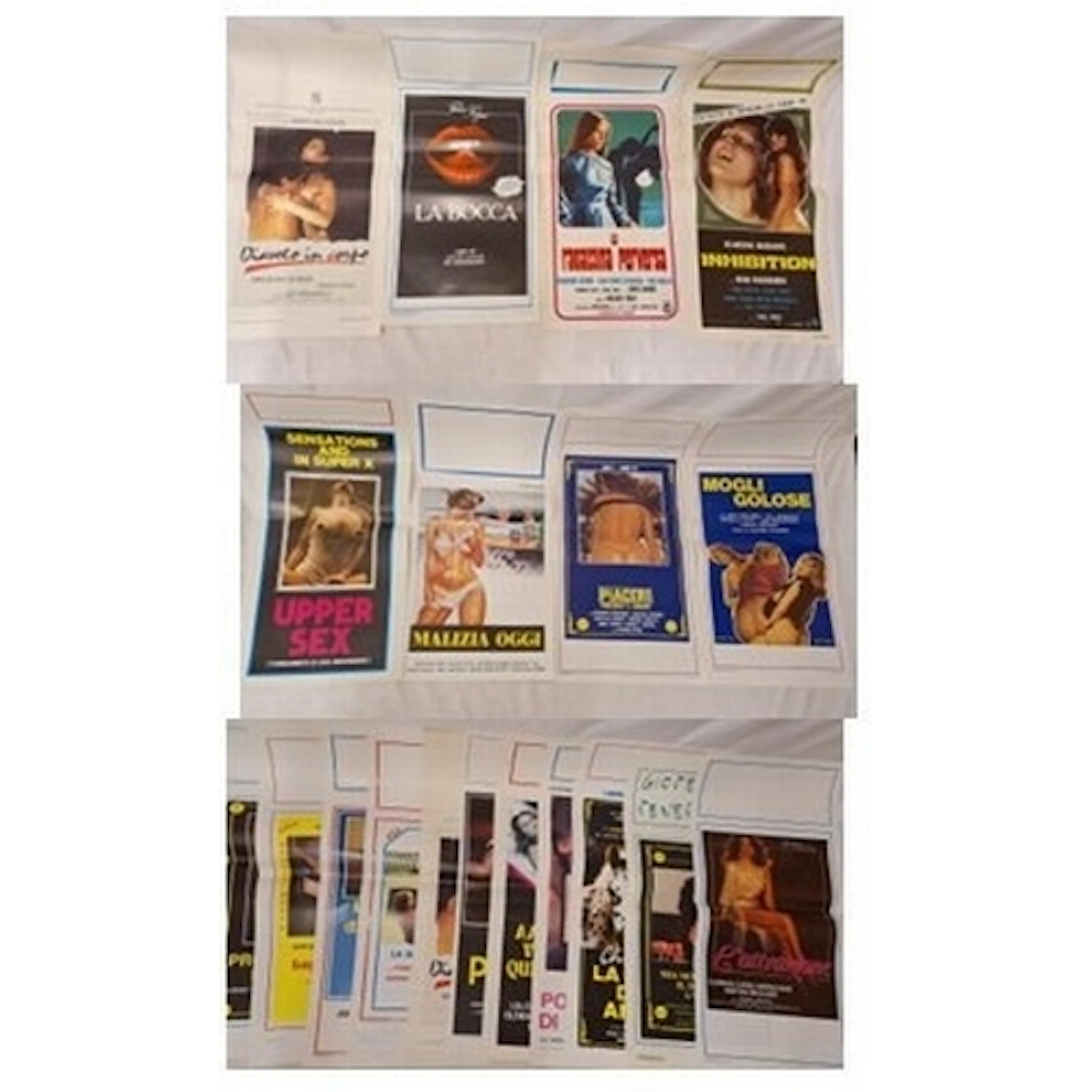 Vintage 1970s/80s Italian Foyer Posters, adult material