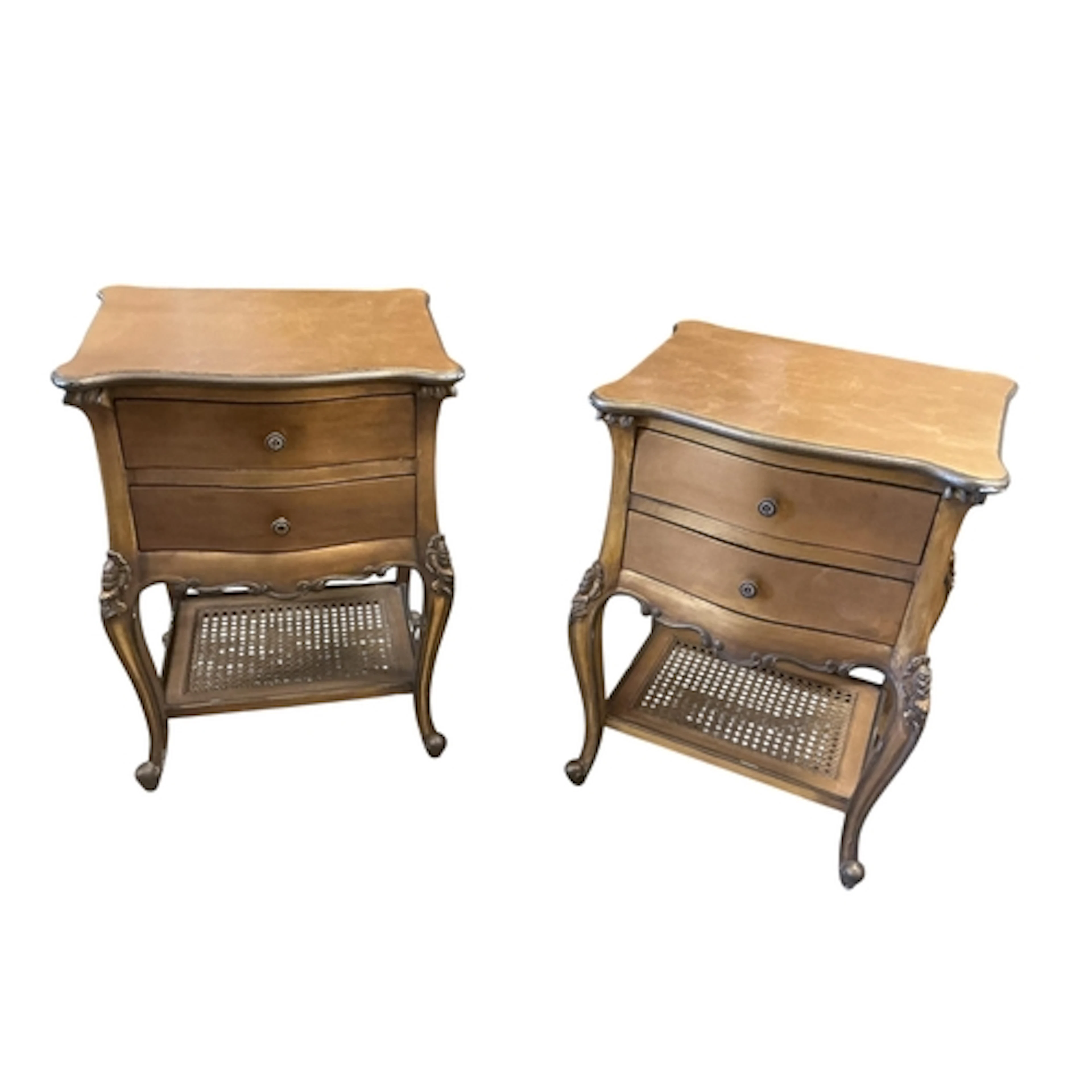 A pair of French Bedroom Company bedside cabinets, width 52c...