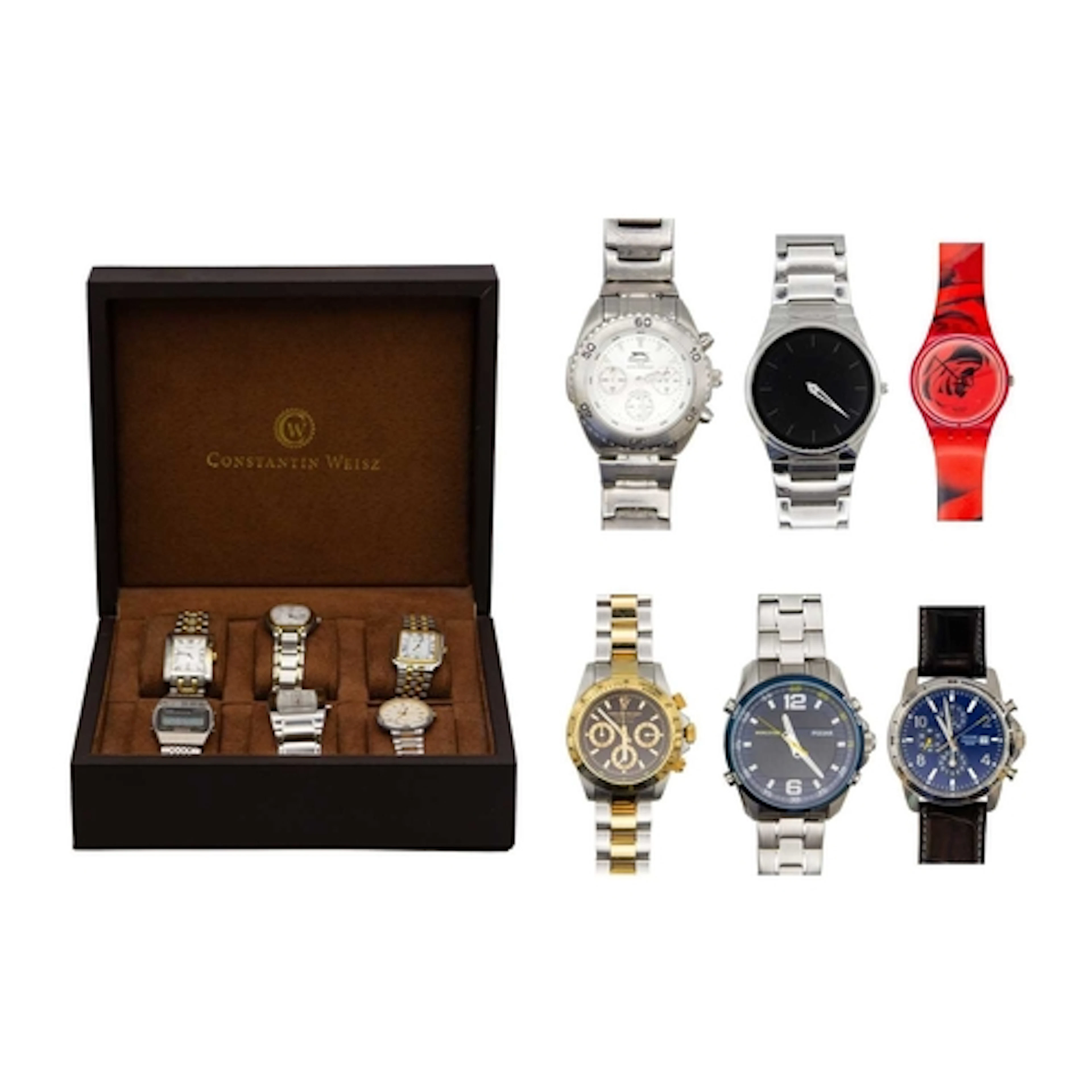 FASHION WATCHES - A collection of 12 various gentleman's qua...