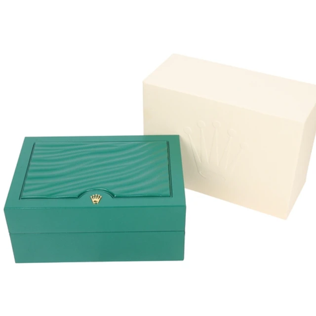 ROLEX - a green leather Oyster M watch box, ref. 39139.8064,...