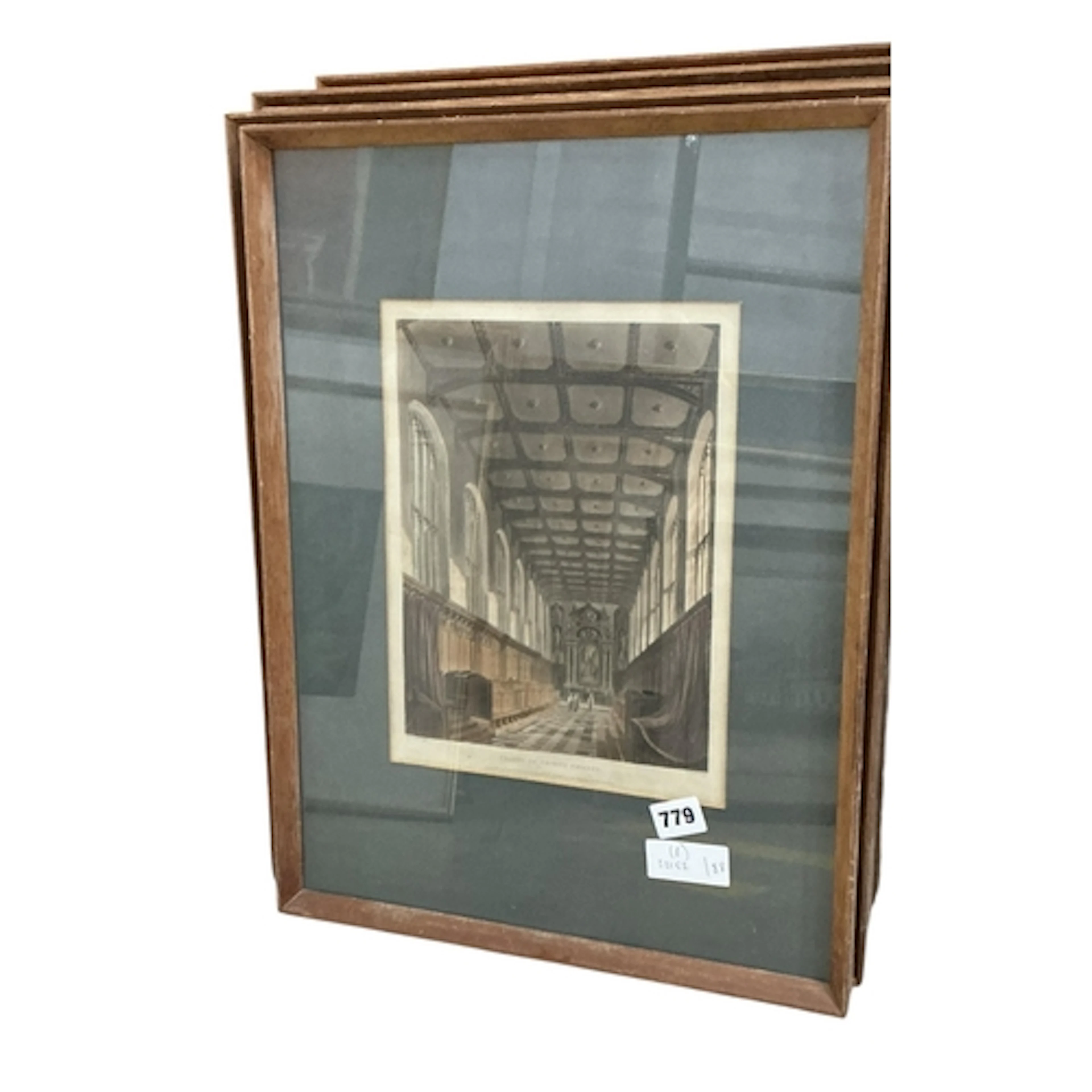Eight framed prints after Westall of Trinity College, from A...