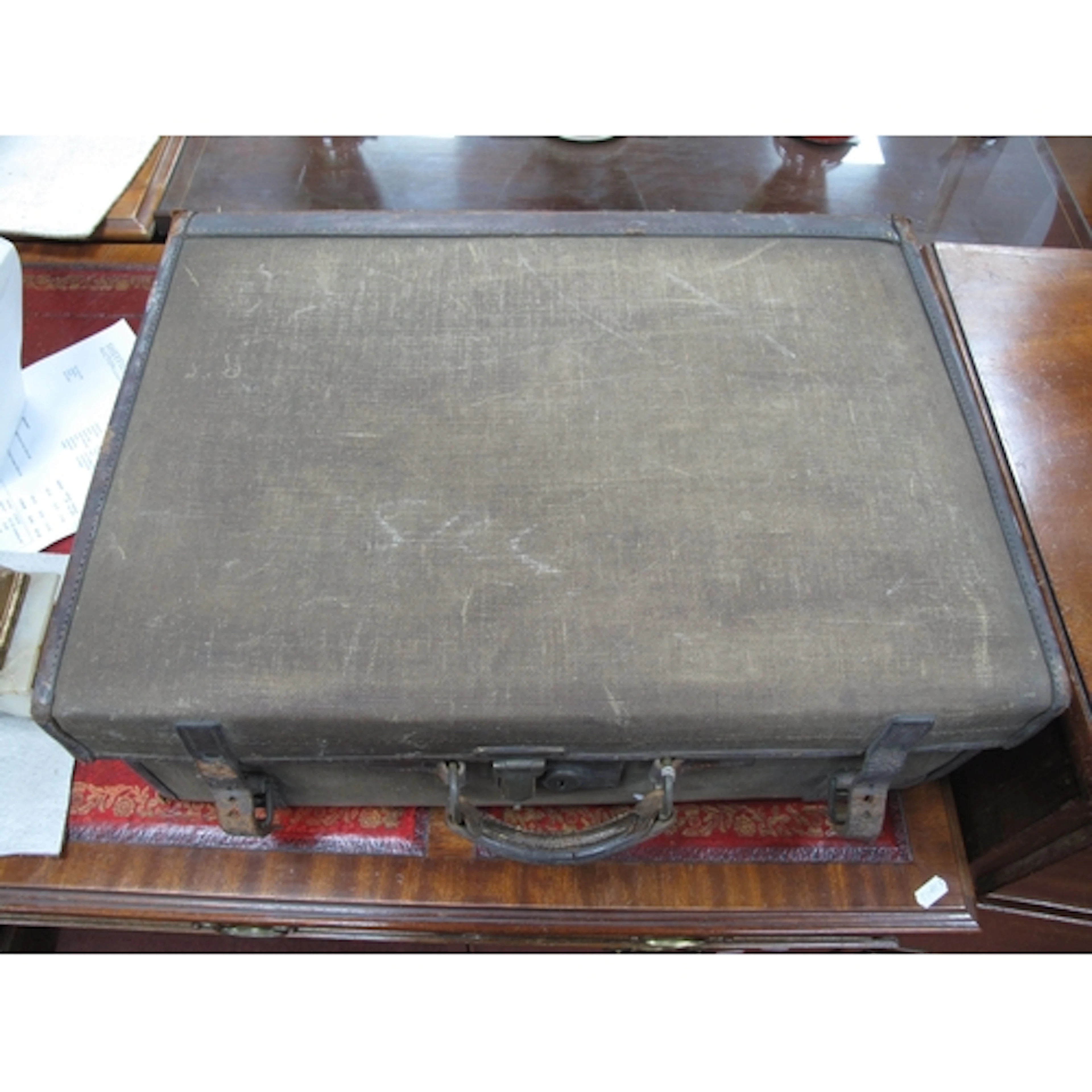 Finnegan's of Manchester & Liverpool Hessian Trunk, 56cm wid...