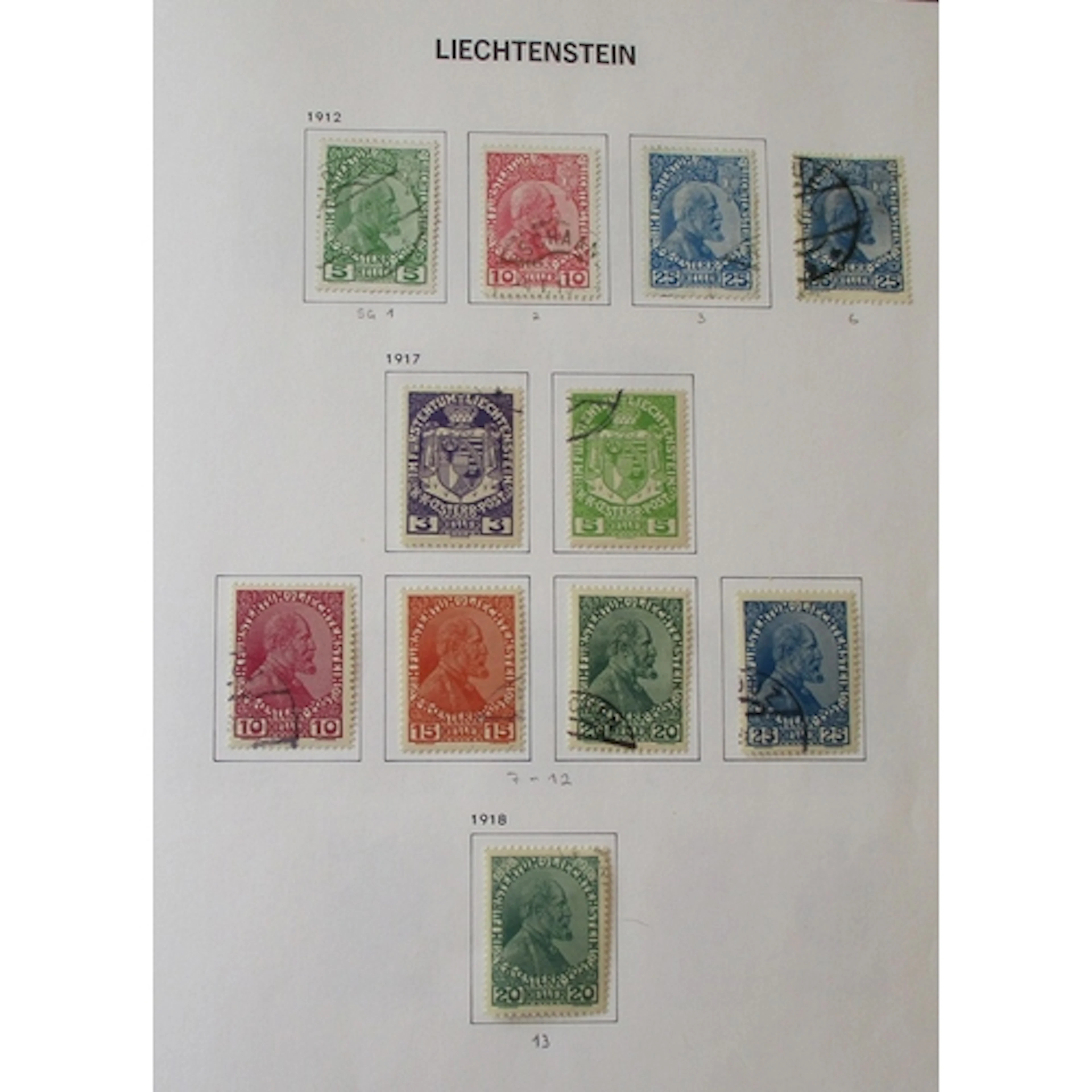 Liechtenstein. Middle-period to modern used collection in an...