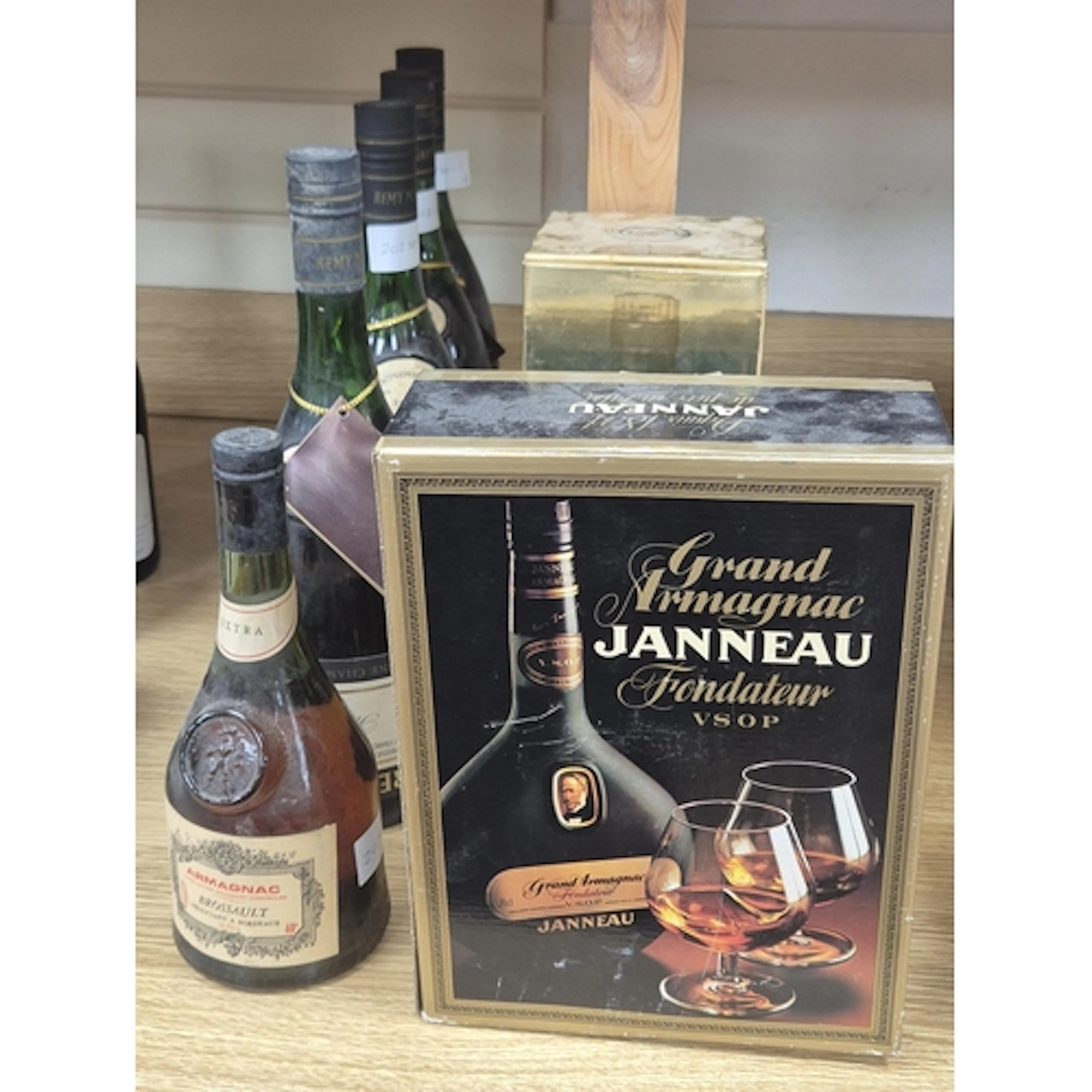 Four bottles of Remy Martin Fine VS Champagne Cognac, 48 fl....