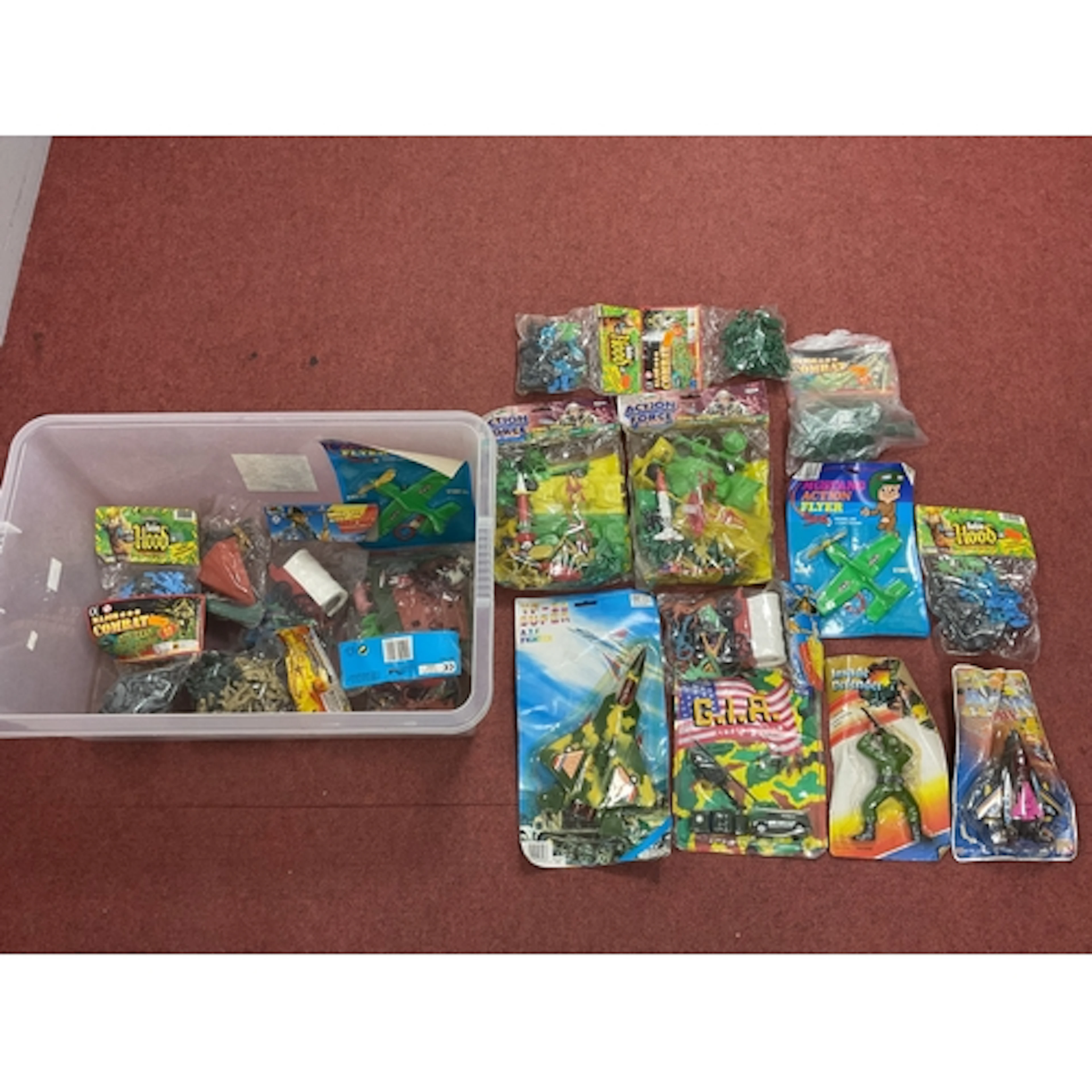 Ex Shop Stock; A quantity of plastic and diecast model figur...